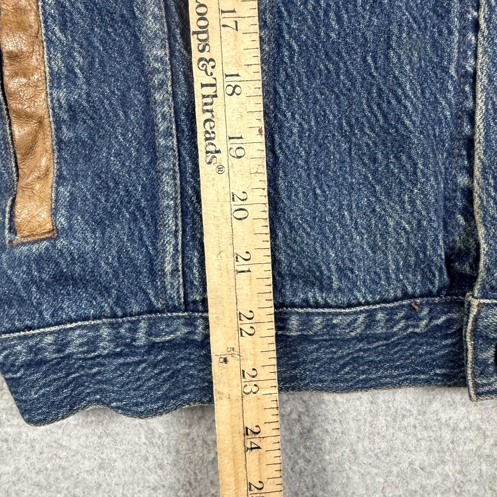 Anchor Blue VINTAGE Anchor Blue WKWR Denim Jacket leather Collar Men’s M Workwear Jacket Mens Medium Blue 1990s WKWR tag Size US M / EU 48-50 / 2 - 4 Thumbnail