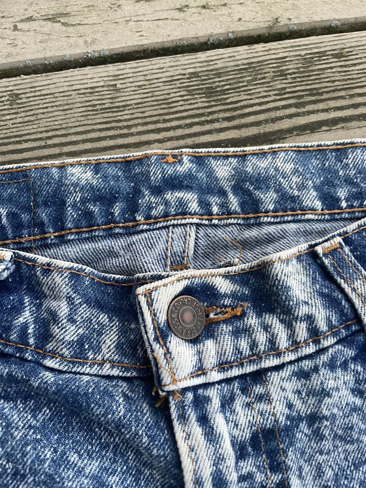 Levi's Vintage Clothing × Vintage Vintage Orange Tab Levi’s Released Hem Size US 33 - 6 Thumbnail