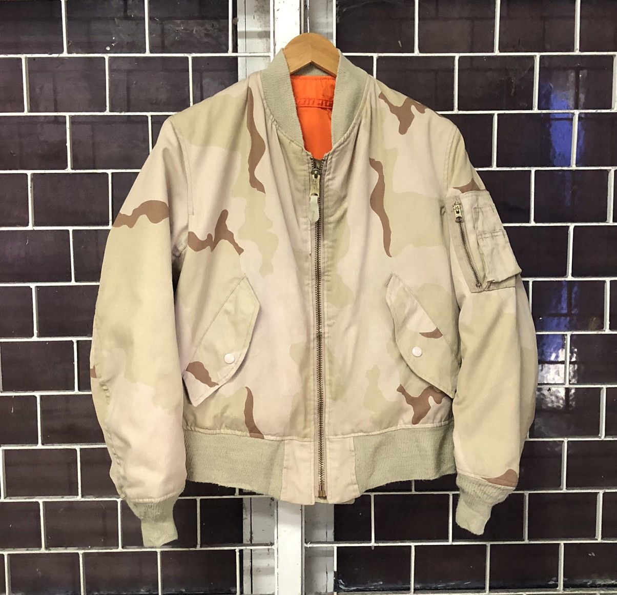 Alpha Industries VTG Alpha Industries Camo MA-1 Flight Bomber Jacket 🇺🇸 Size US S / EU 44-46 / 1 - 9 Thumbnail