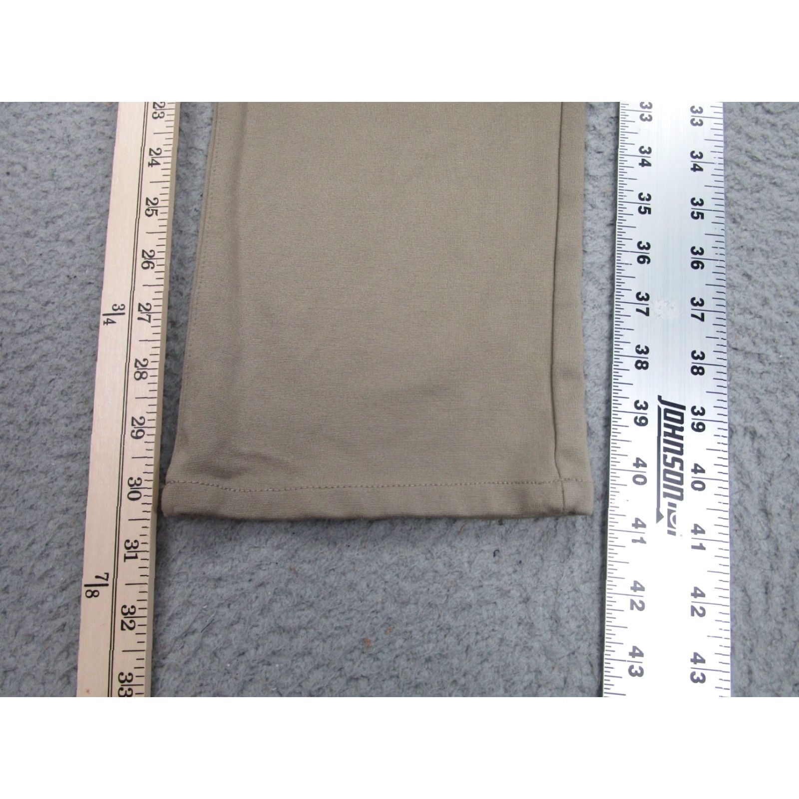 Vintage True Classic Pants Mens 33x32 Beige Slim Straight Chino Stretch Tech Size US 33 - 2 Thumbnail