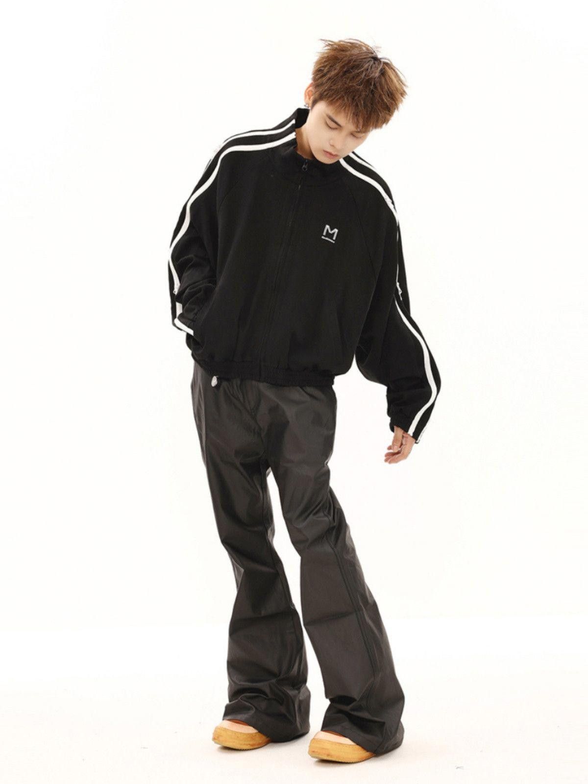 Leather Faux Leather Stacked Black Jeans Size US 30 / EU 46 - 4 Thumbnail