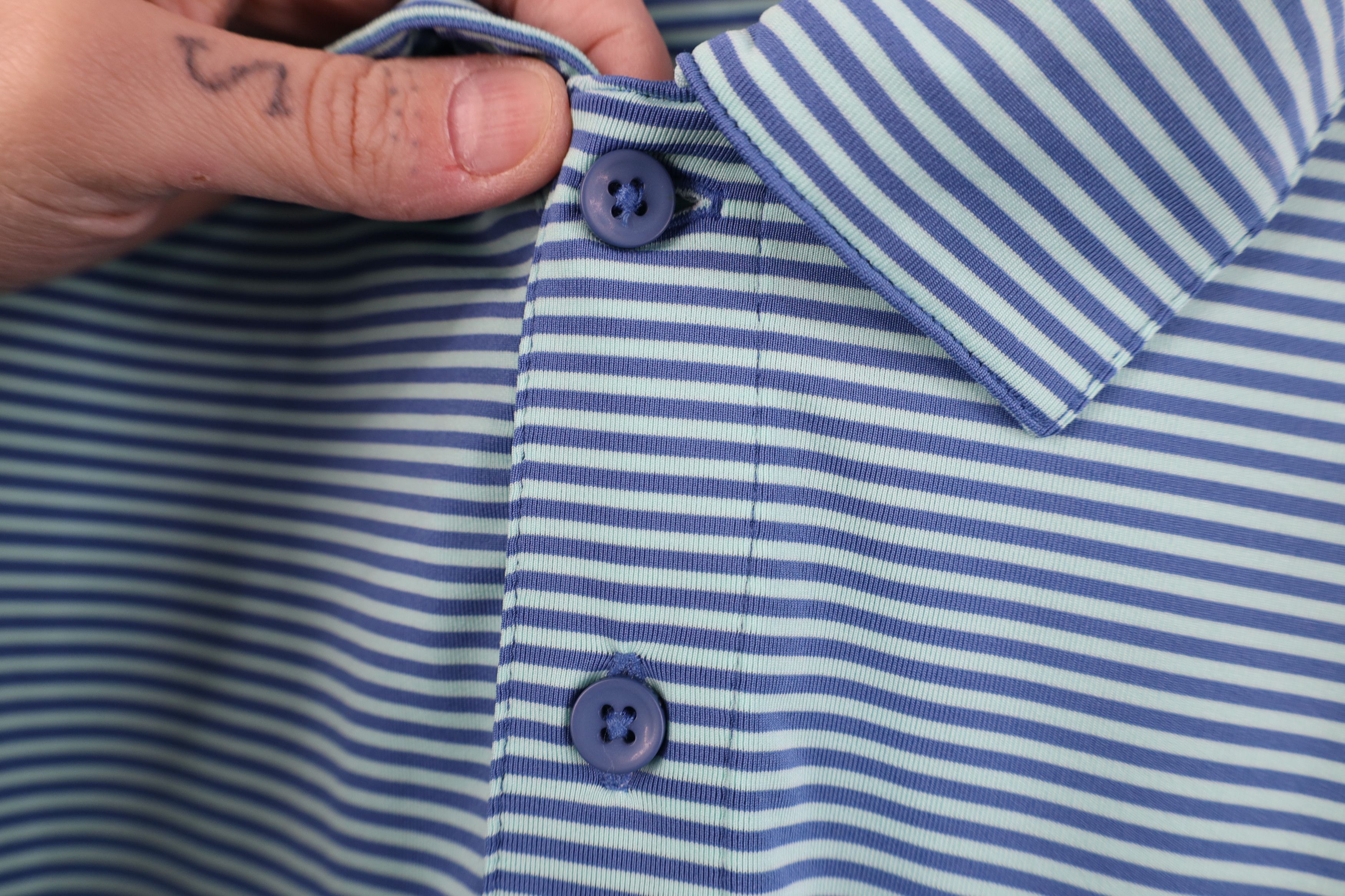 Bonobos Bonobos Fit Stretch Striped Collared Golf Polo Shirt Blue Size US XXL / EU 58 / 5 - 6 Thumbnail
