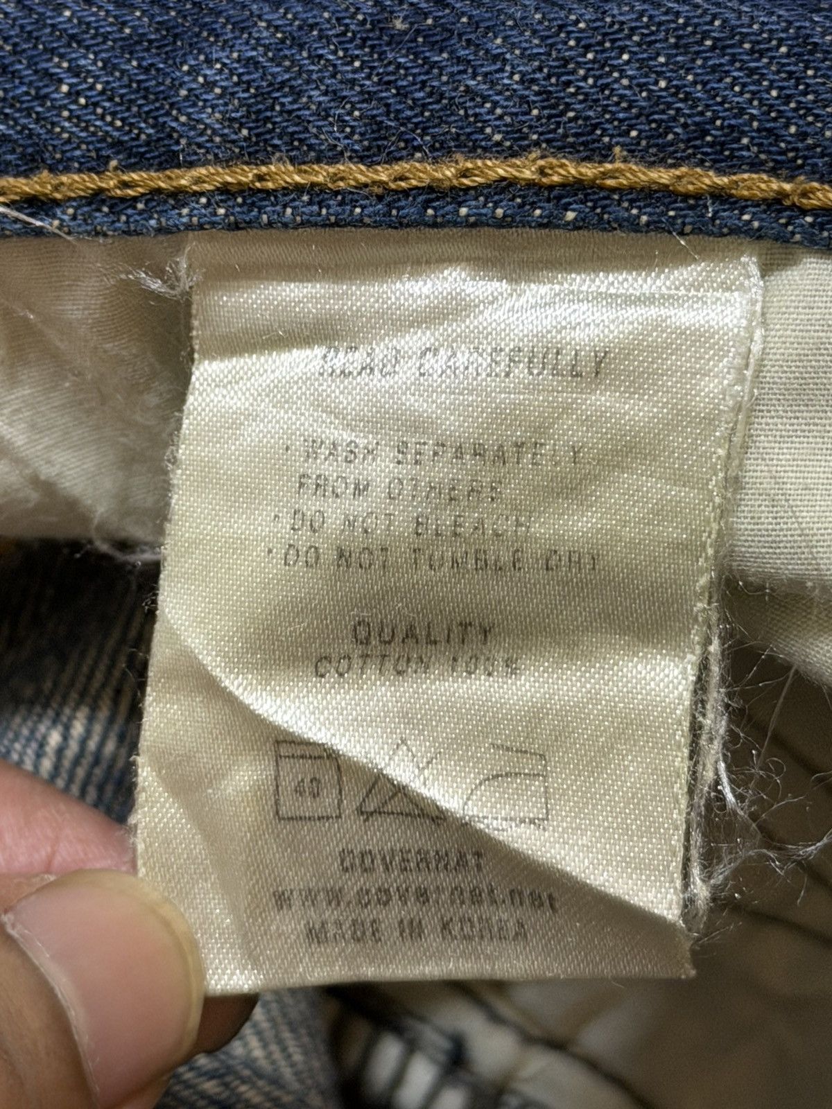 Vintage Covernat Selvedge Faded Wash Clawmark Whisker Loose