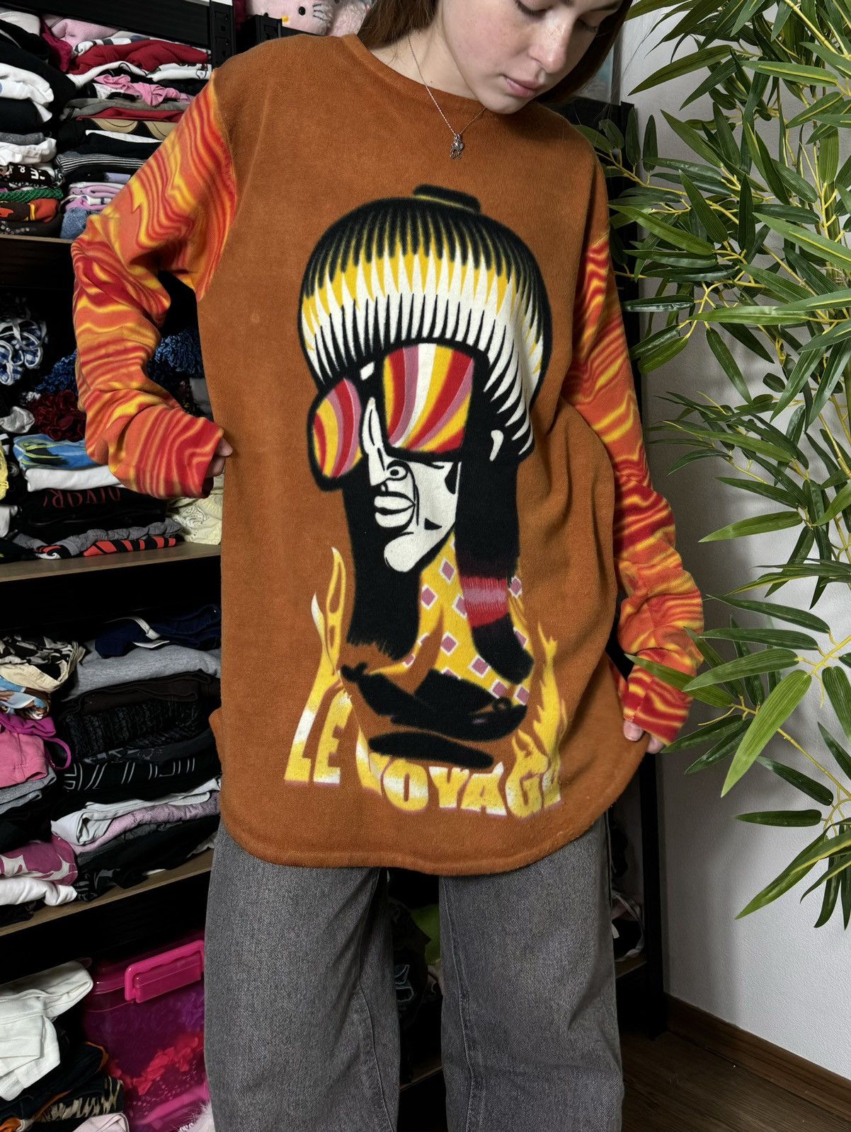 Custo Barcelona CUSTO BARCELONA LE VIYAGE FACE PRINTED LONG SWEATER Size M / US 6-8 / IT 42-44 - 7 Thumbnail