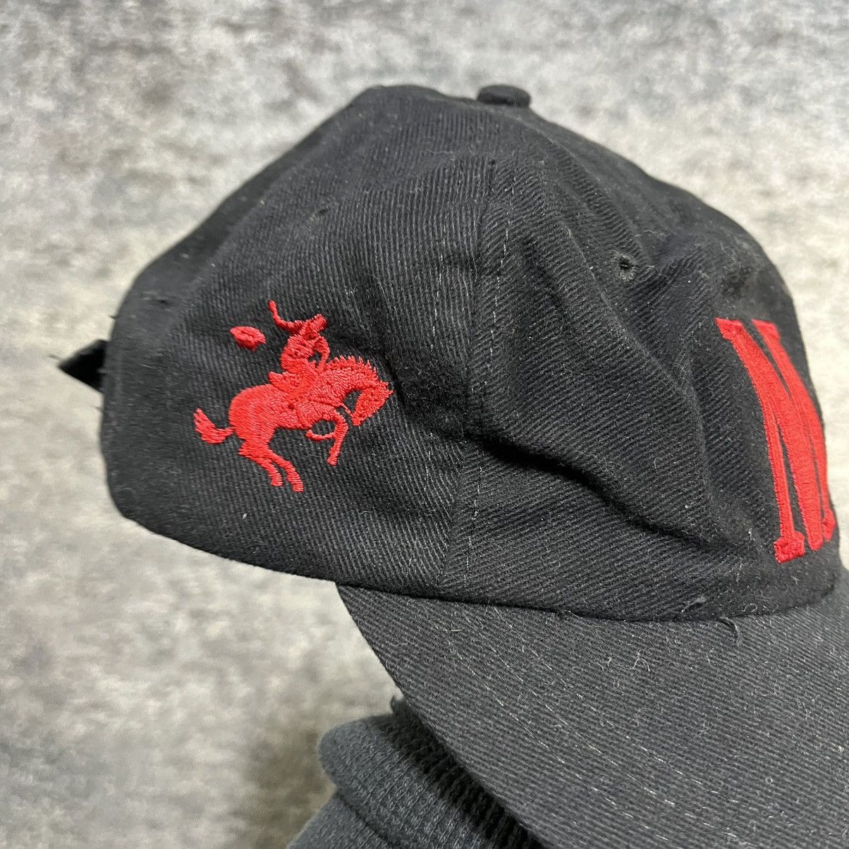 Marlboro VINTAGE 90s MARLBORO BLACK RED LOGO COWBOY WESTERN STYLE HAT Size ONE SIZE - 3 Thumbnail