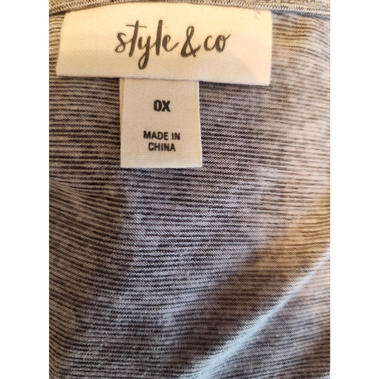 Style & Co Style & Co Gray Floral Print Long Sleeve Casual Knit Top Shirt 0X Size XL / US 12-14 / IT 48-50 - 4 Thumbnail