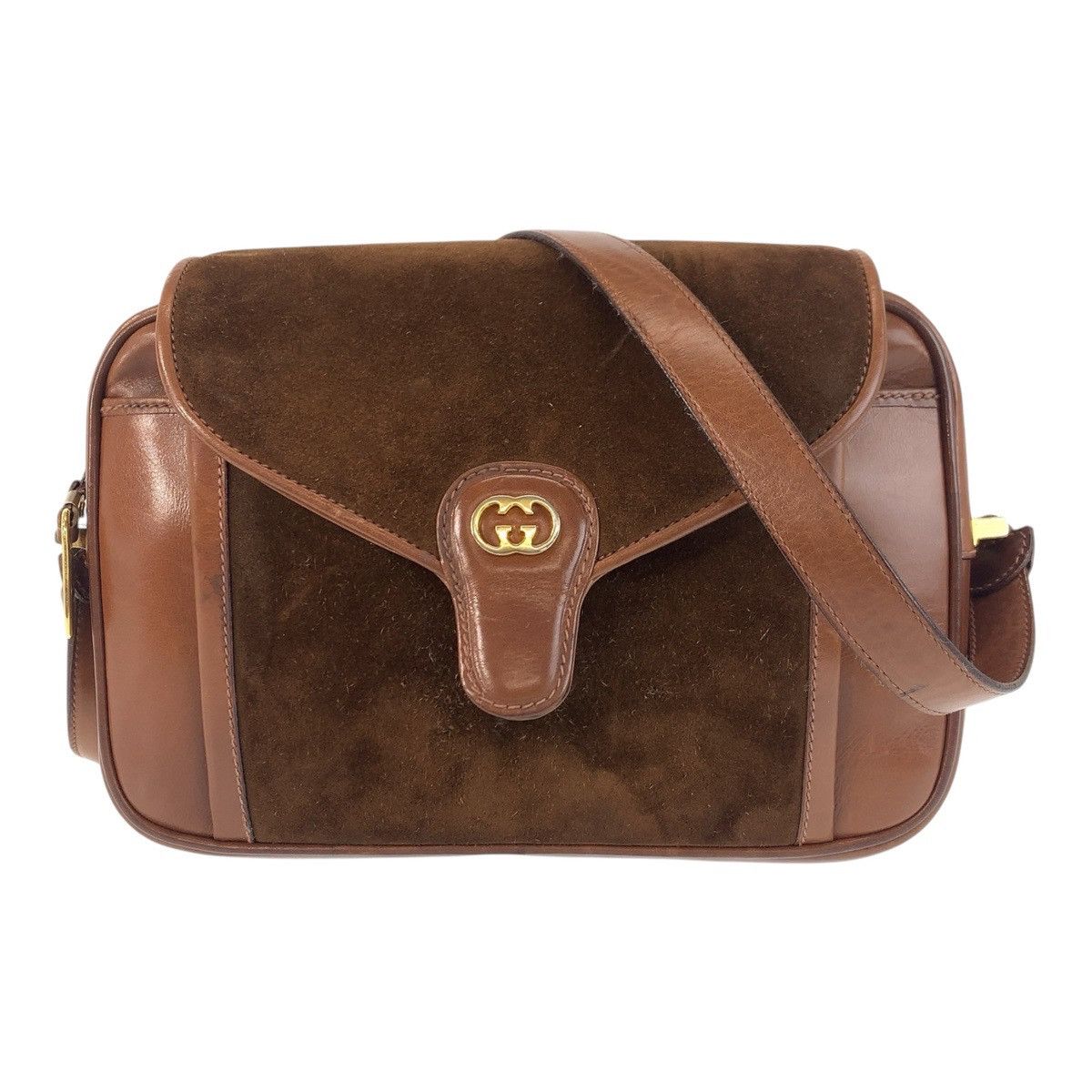 Gucci Gucci Gucci Suede/Leather Old Gucci Shoulder Bag 501059 Suede Shoulder Bag 501059 Size ONE SIZE - 1 Thumbnail