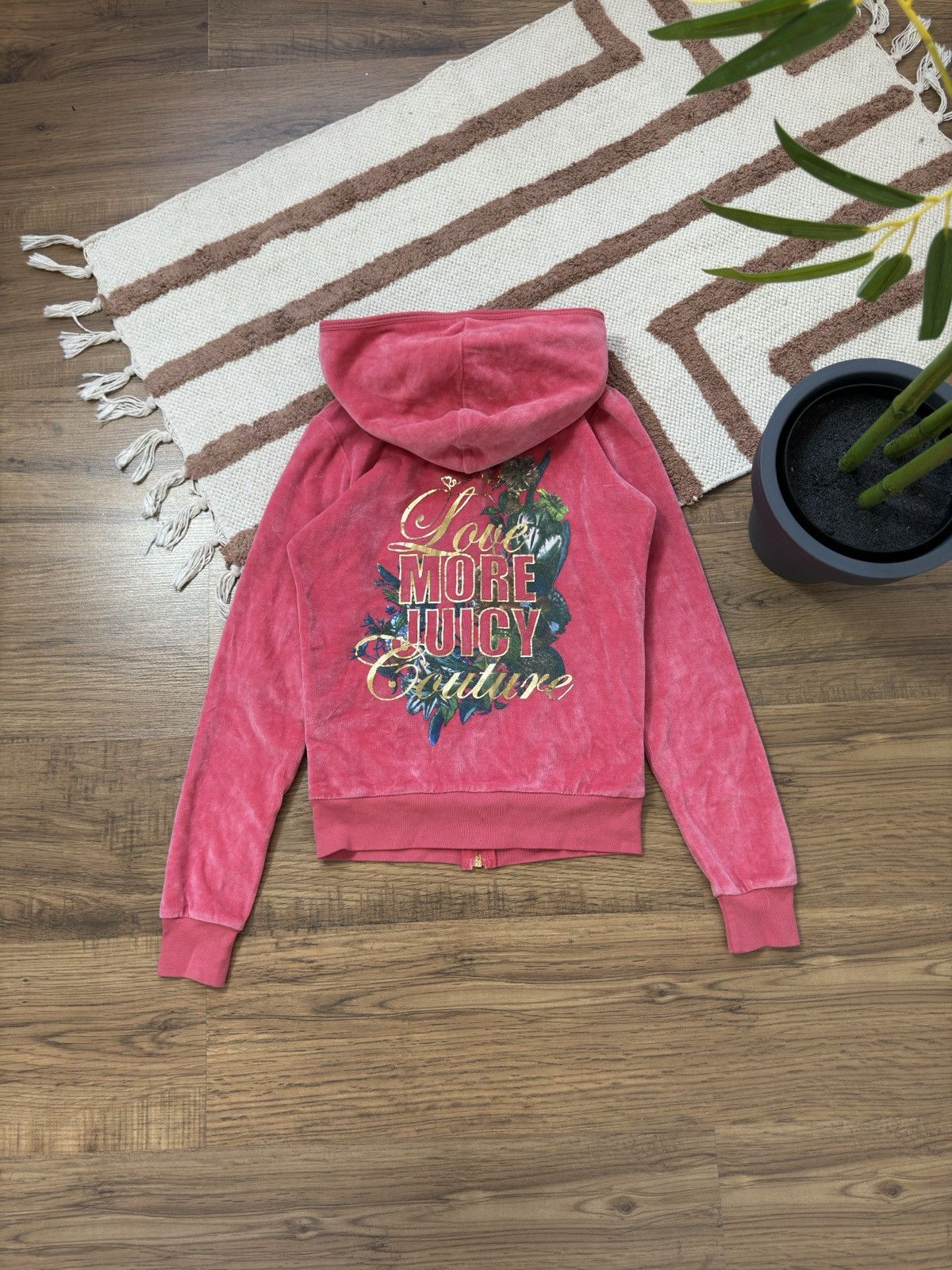 Juicy Couture VELOUR VINTAGE ZIP HOODIE JUICY COUTURE Size S / US 4 / IT 40 - 1 Thumbnail
