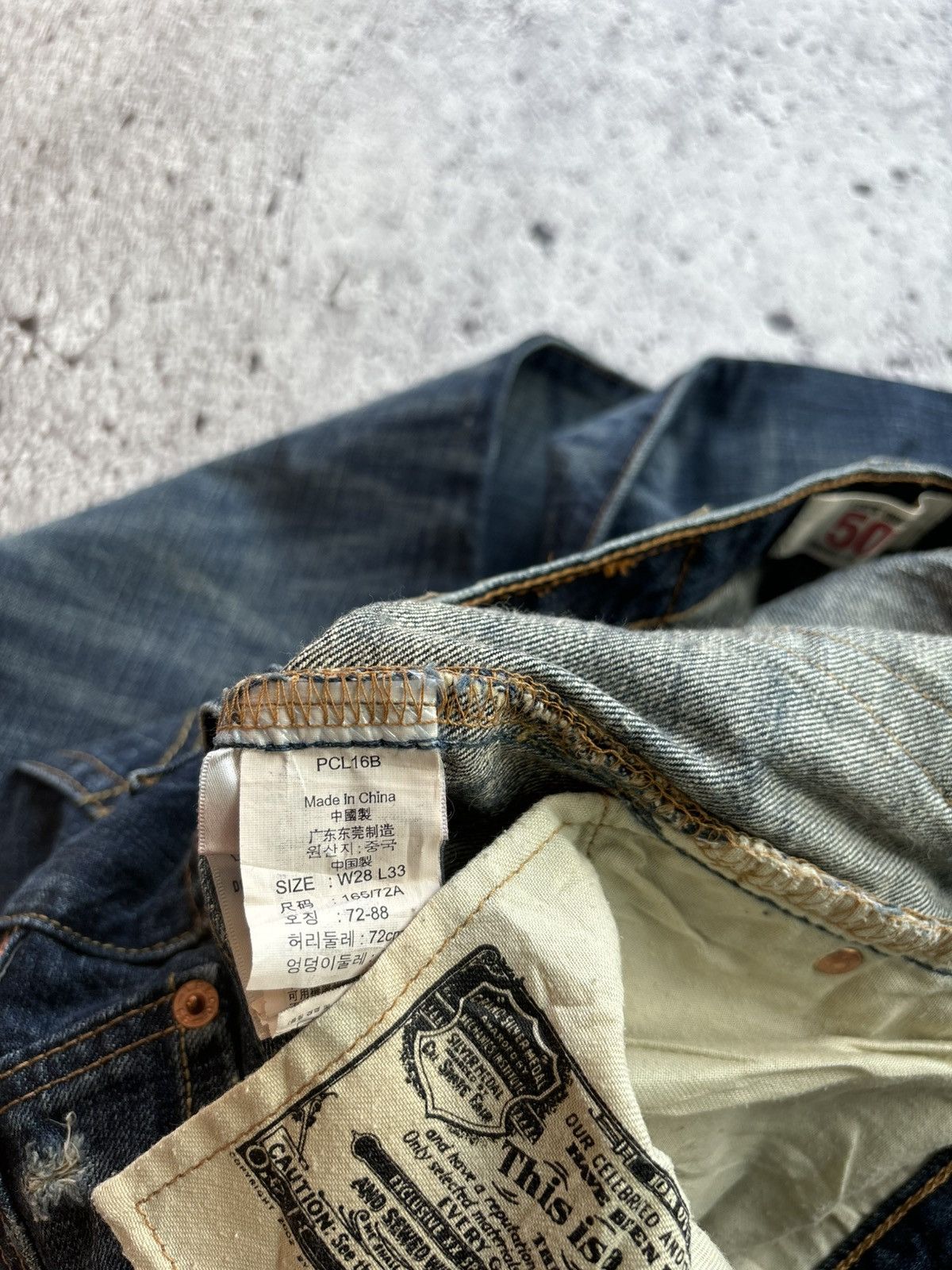 Levi's Levis 501 Distressed Denim style Jeans Size US 28 / EU 44 - 10 Thumbnail