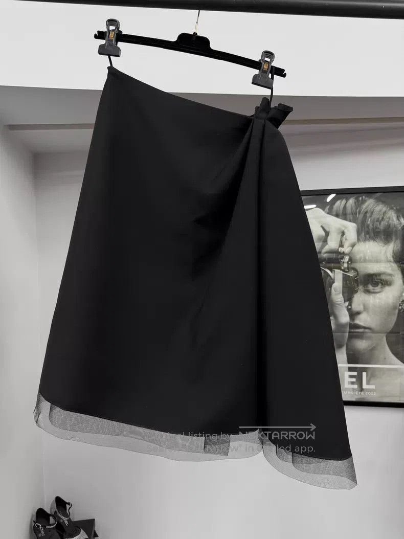 Dior Dior Black irregular skirt Size 24" / US 00 / IT 34 - 2 Thumbnail