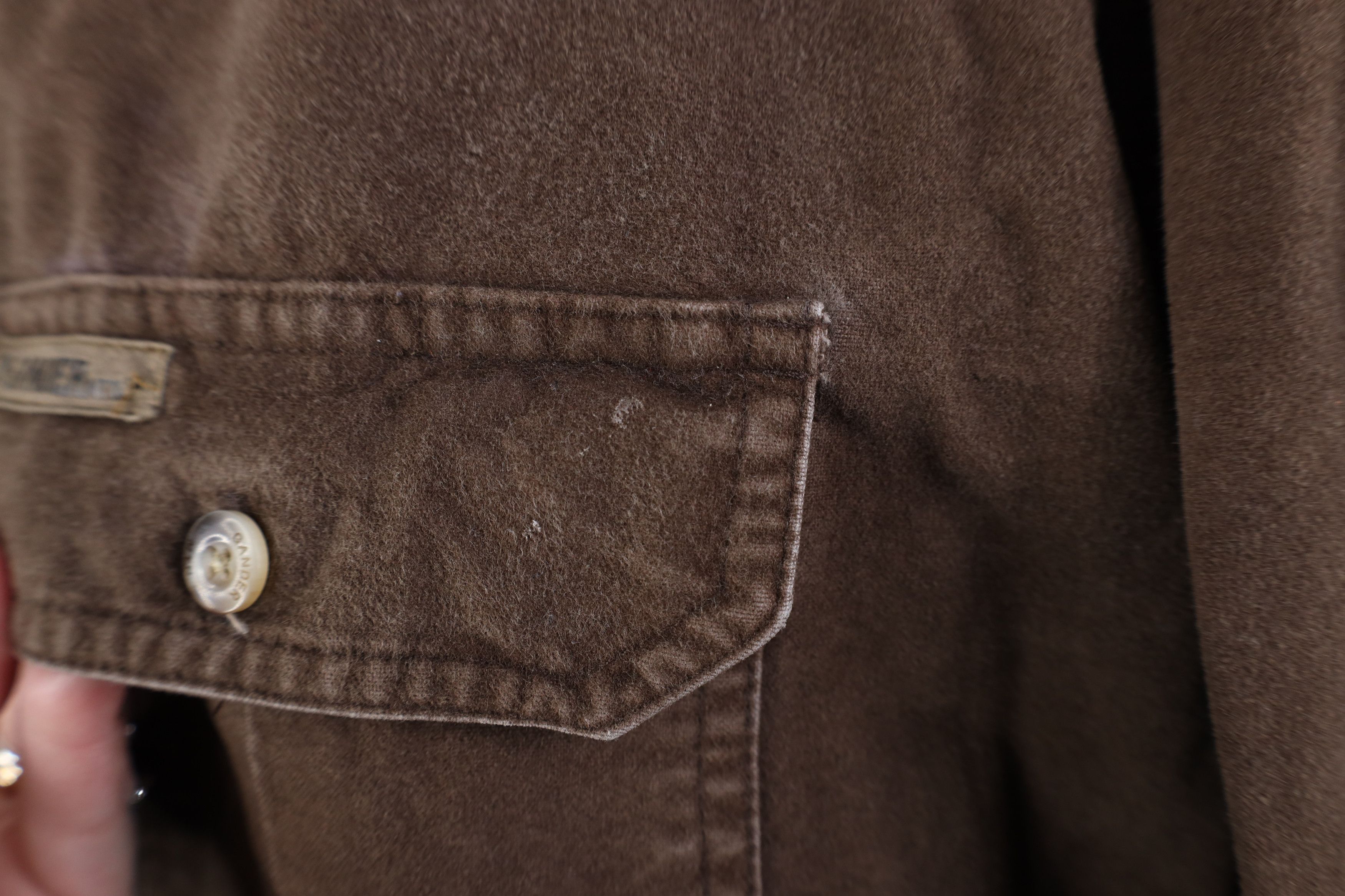 Vintage Vintage 90s Y2K Streetwear Chamois Coth Button Shirt Brown Size US XXL / EU 58 / 5 - 7 Thumbnail