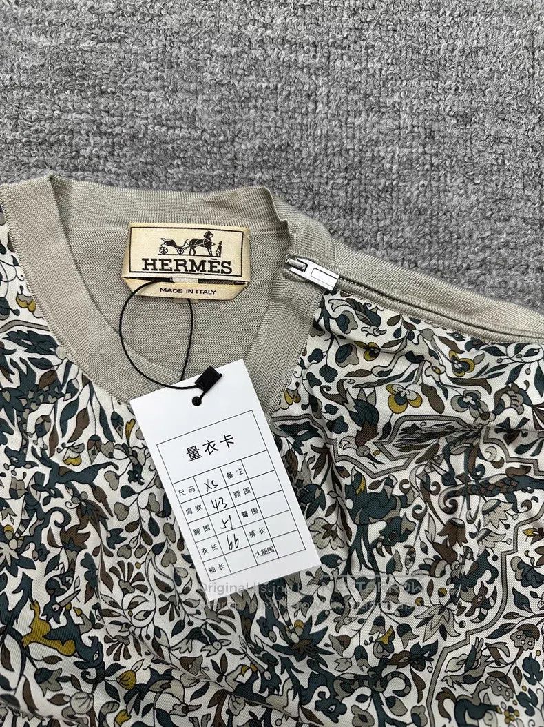Hermes Hermes Mulberry silk floral patchwork knitted shirt Size US XS / EU 42 / 0 - 2 Thumbnail