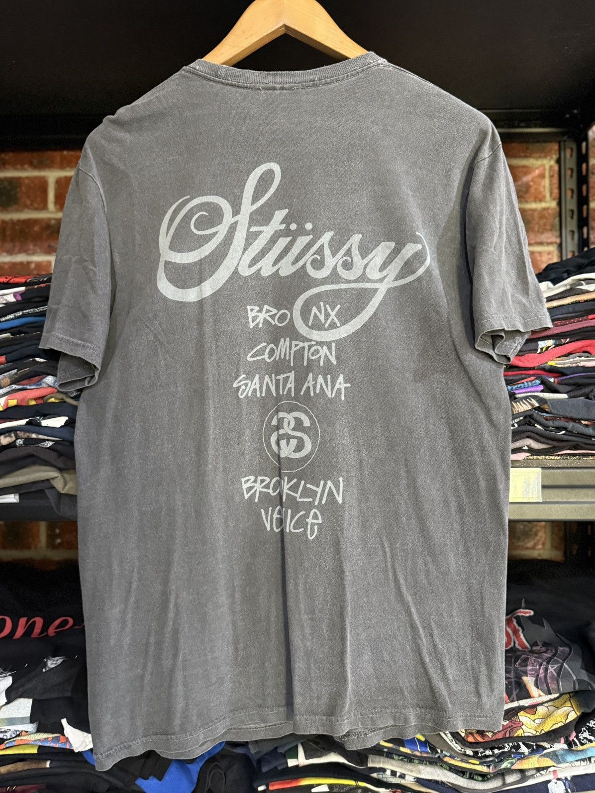 Stussy Vintage Stussy Tour Streetwear Faded Black Tee Size US M / EU 48-50 / 2 - 2 Thumbnail
