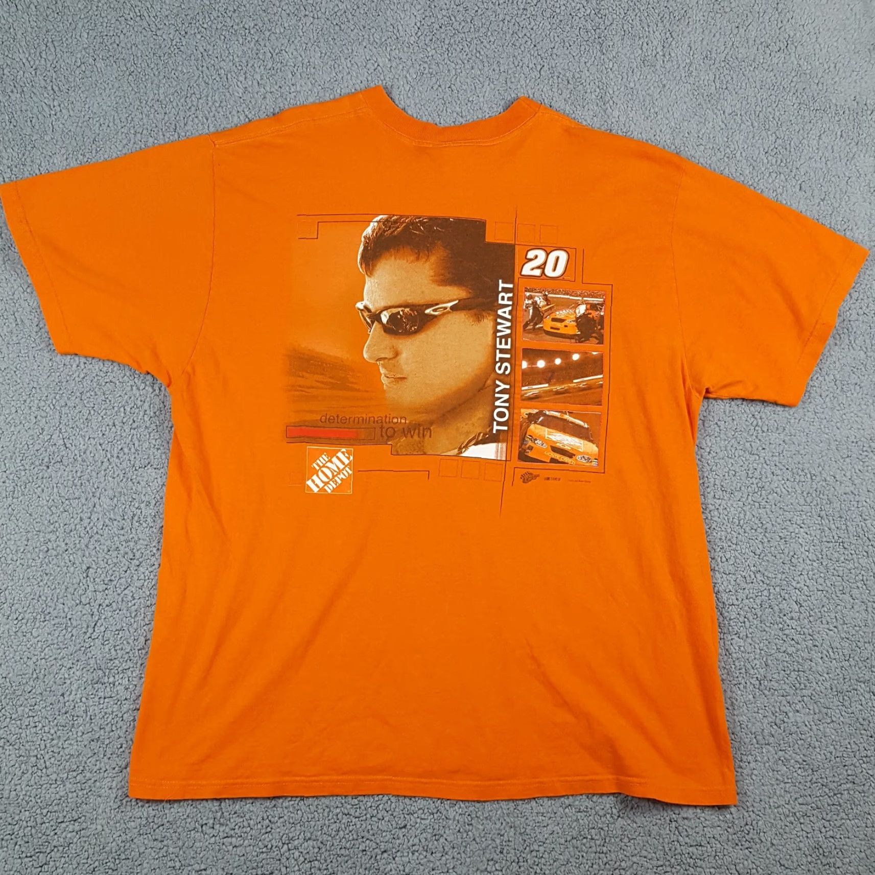 Vintage VINTAGE Winner's Circle Tony Stewart Home Depot Racing NASCAR T-Shirt Orange XL 00s Mens Size US XL / EU 56 / 4 - 6 Thumbnail