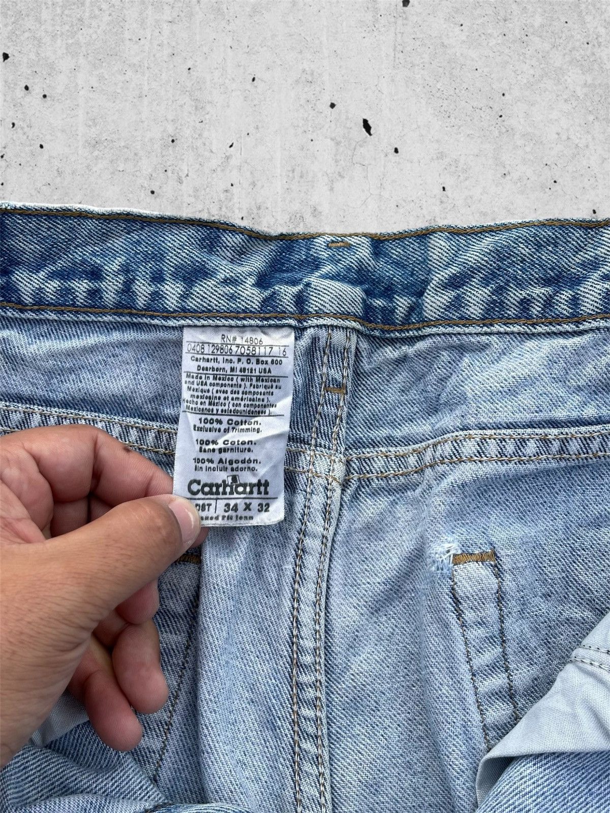 Carhartt 🔥 Carhartt Vintage Distressed Denim W33🔥 Size US 33 - 7 Thumbnail