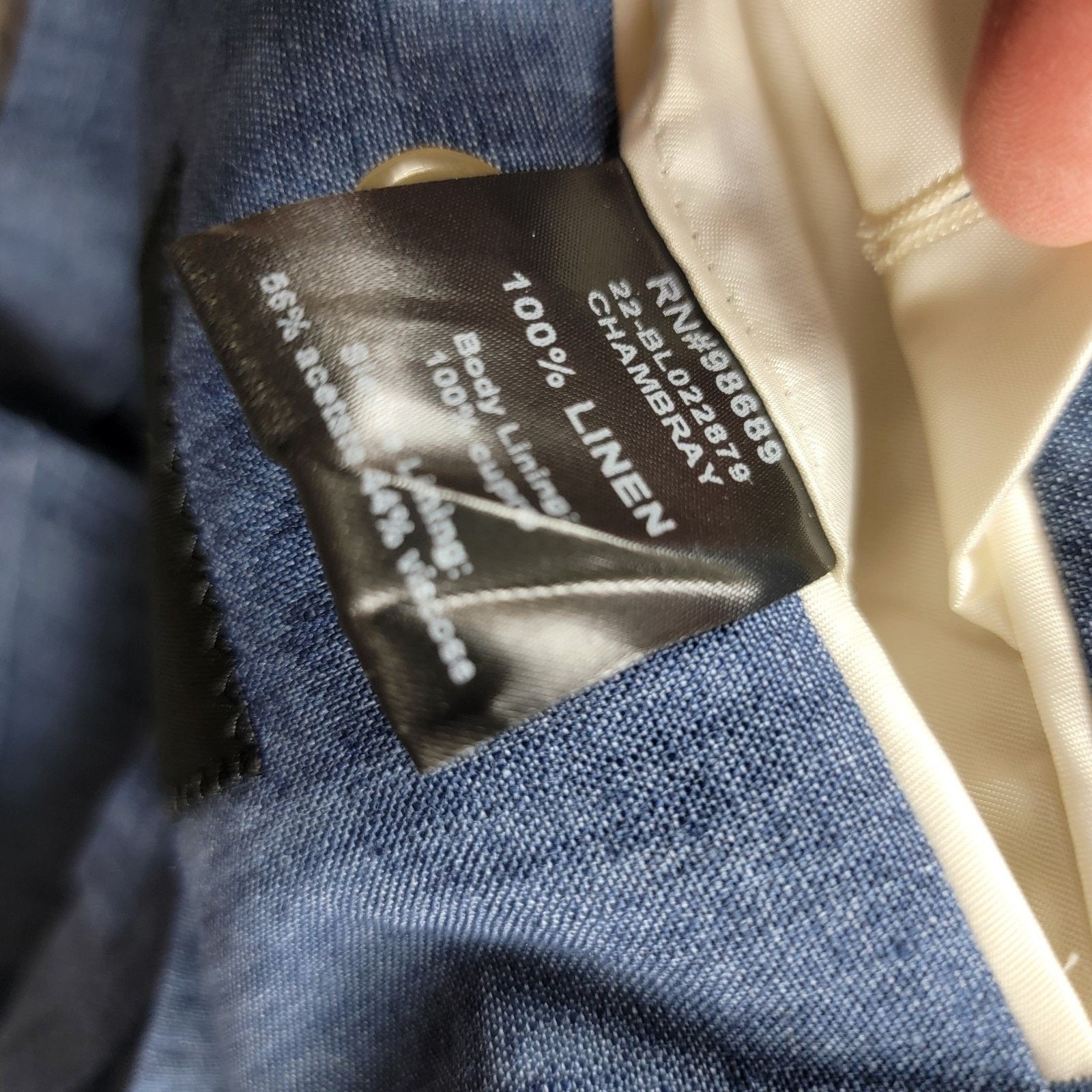 Todd Snyder Todd Snyder Madison Italian Linen Suit Jacket Chambray NWT Size 36S - 16 Thumbnail