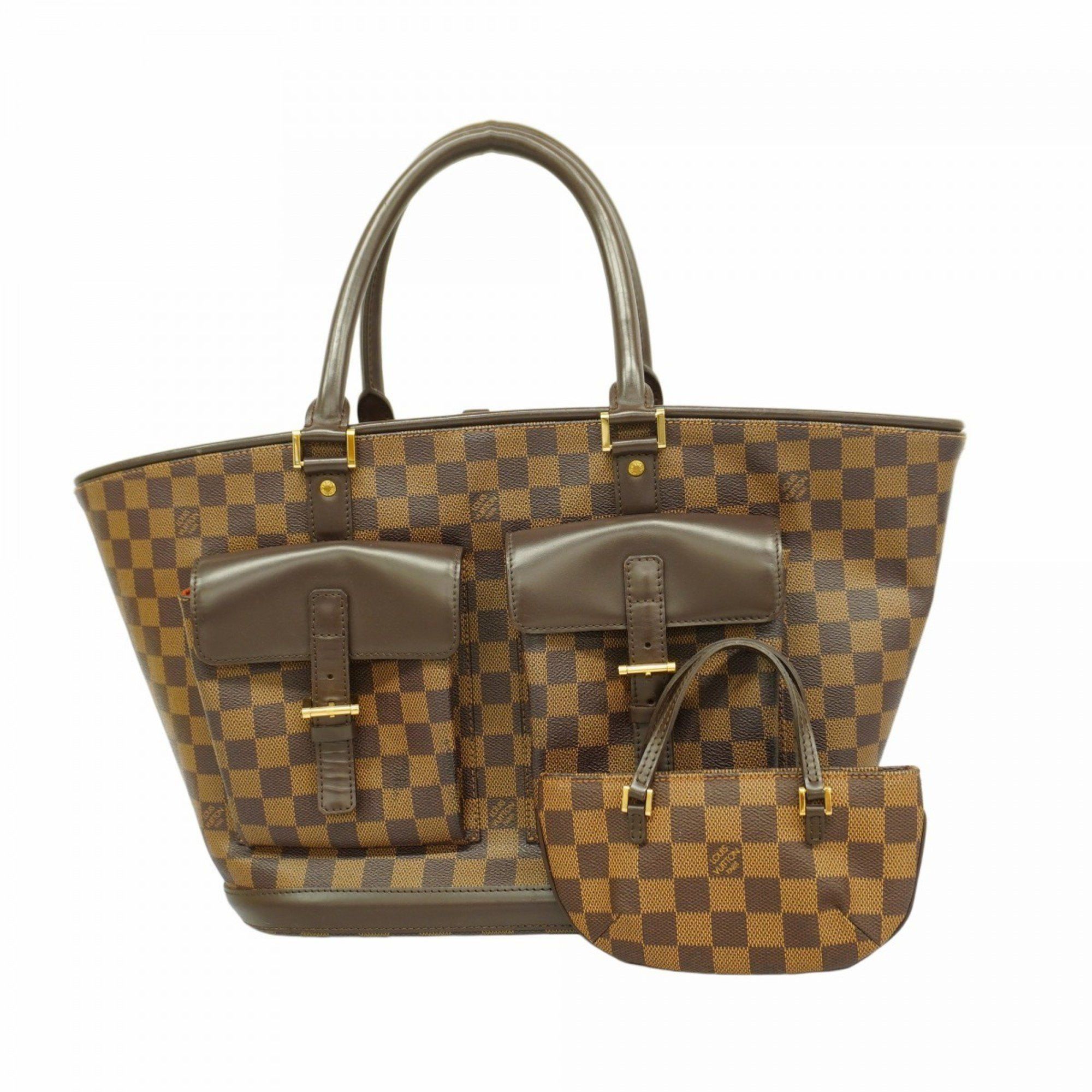Louis Vuitton Tote Bag Damier Manosque Gm N51120 Ebene Women's