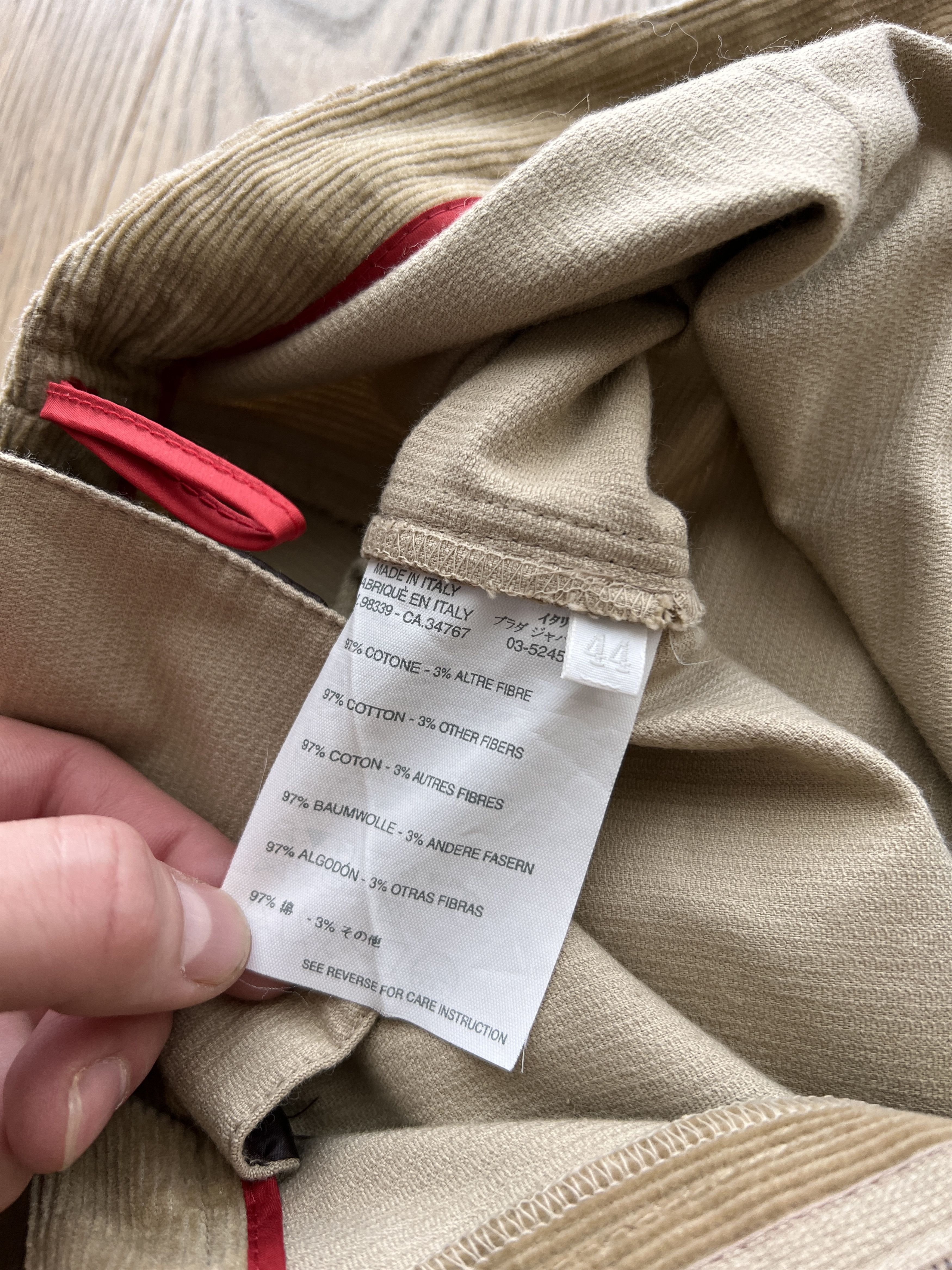 Prada Prada VTG 2000s corduroy bootcut flared pants luxury red tab Size US 31 - 21 Thumbnail