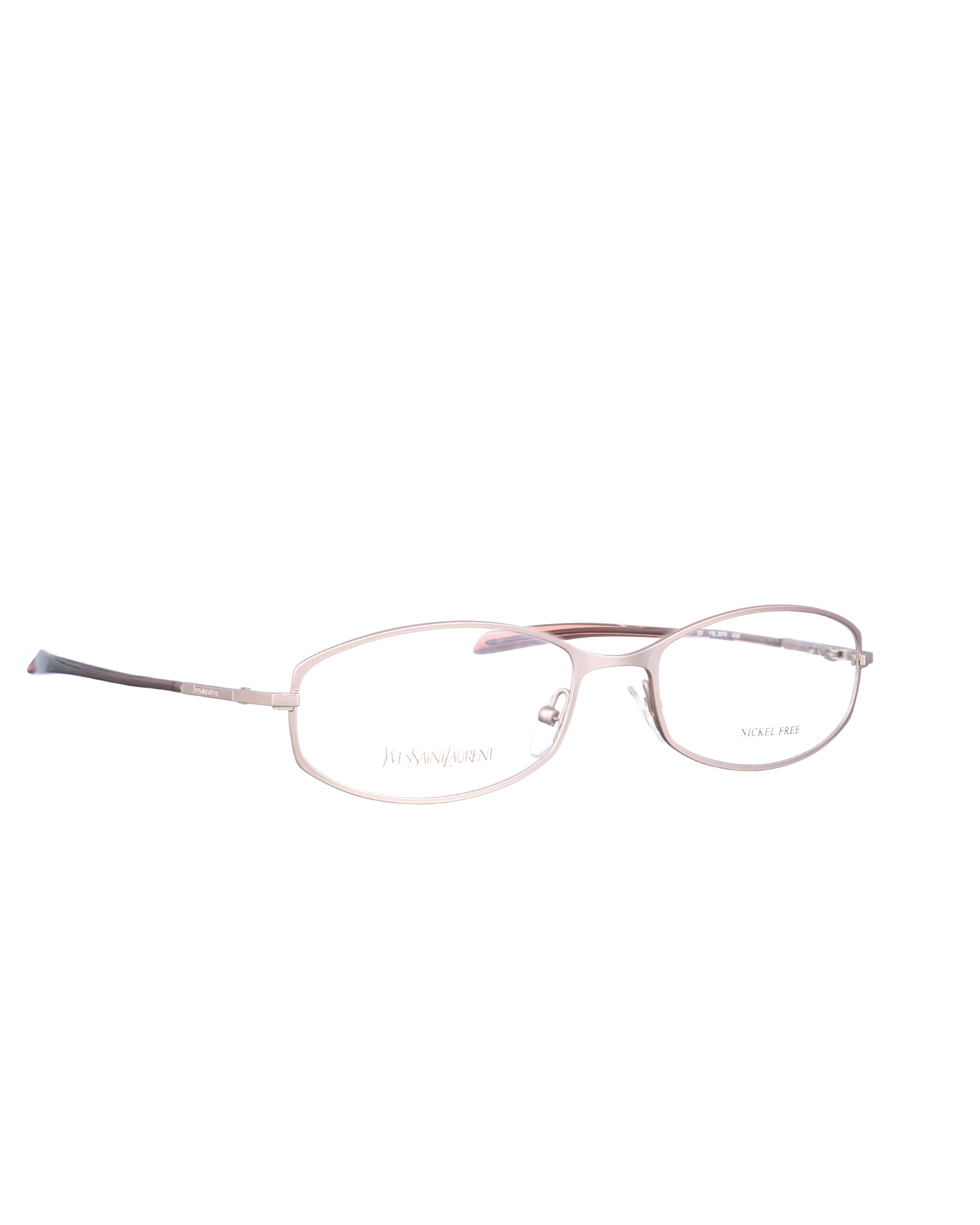 Yves Saint Laurent 00s Beige Gold Metal Glasses