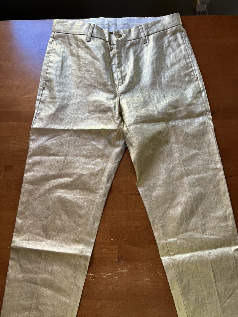 Acne Studios metallic gold trousers - 2010s Acne Studios Size 48R - 5 Thumbnail