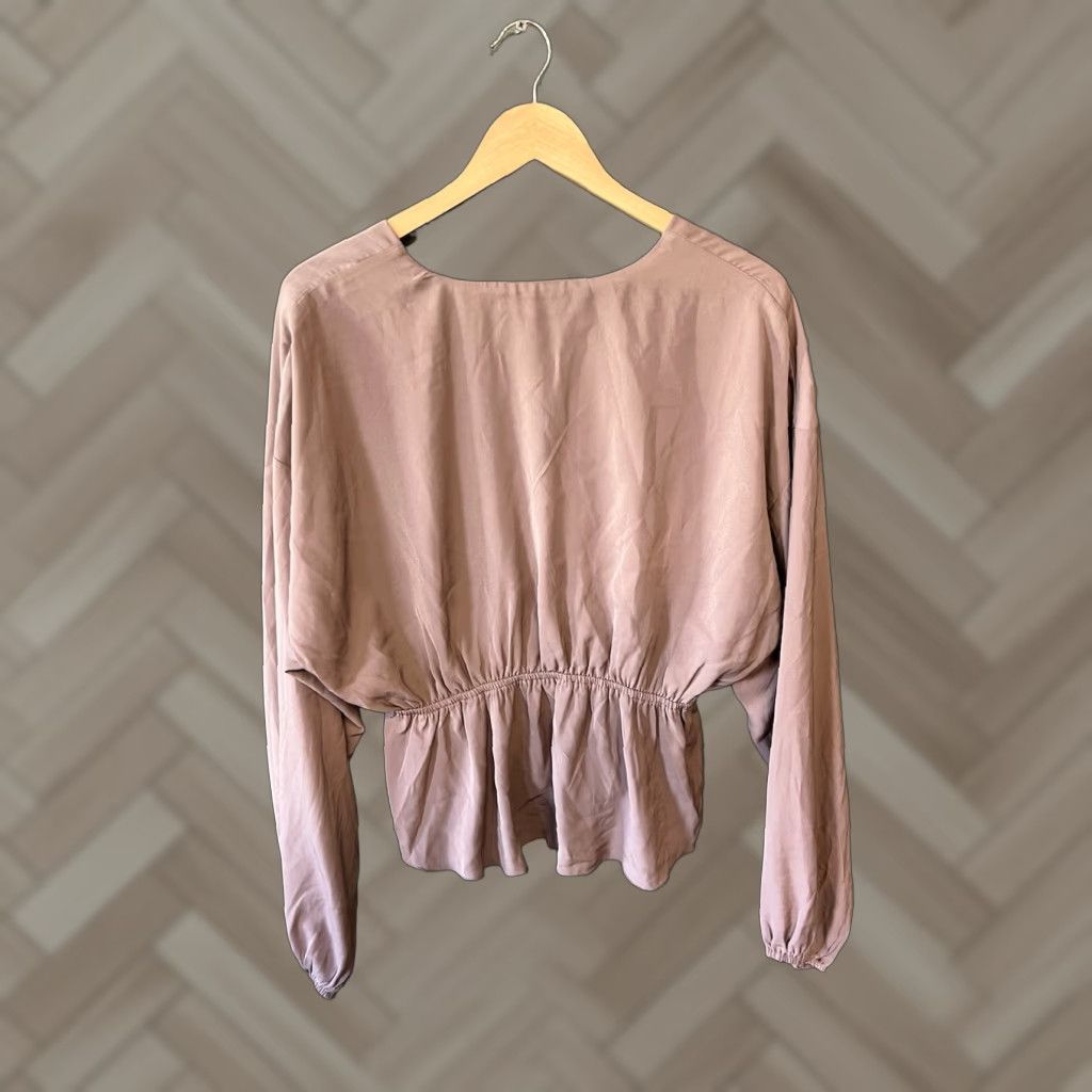 Abercrombie & Fitch Abercrombie & Fitch Womens Blouse Shirt Long Sleeve Purple L Size L / US 10 / IT 46 - 1 Thumbnail