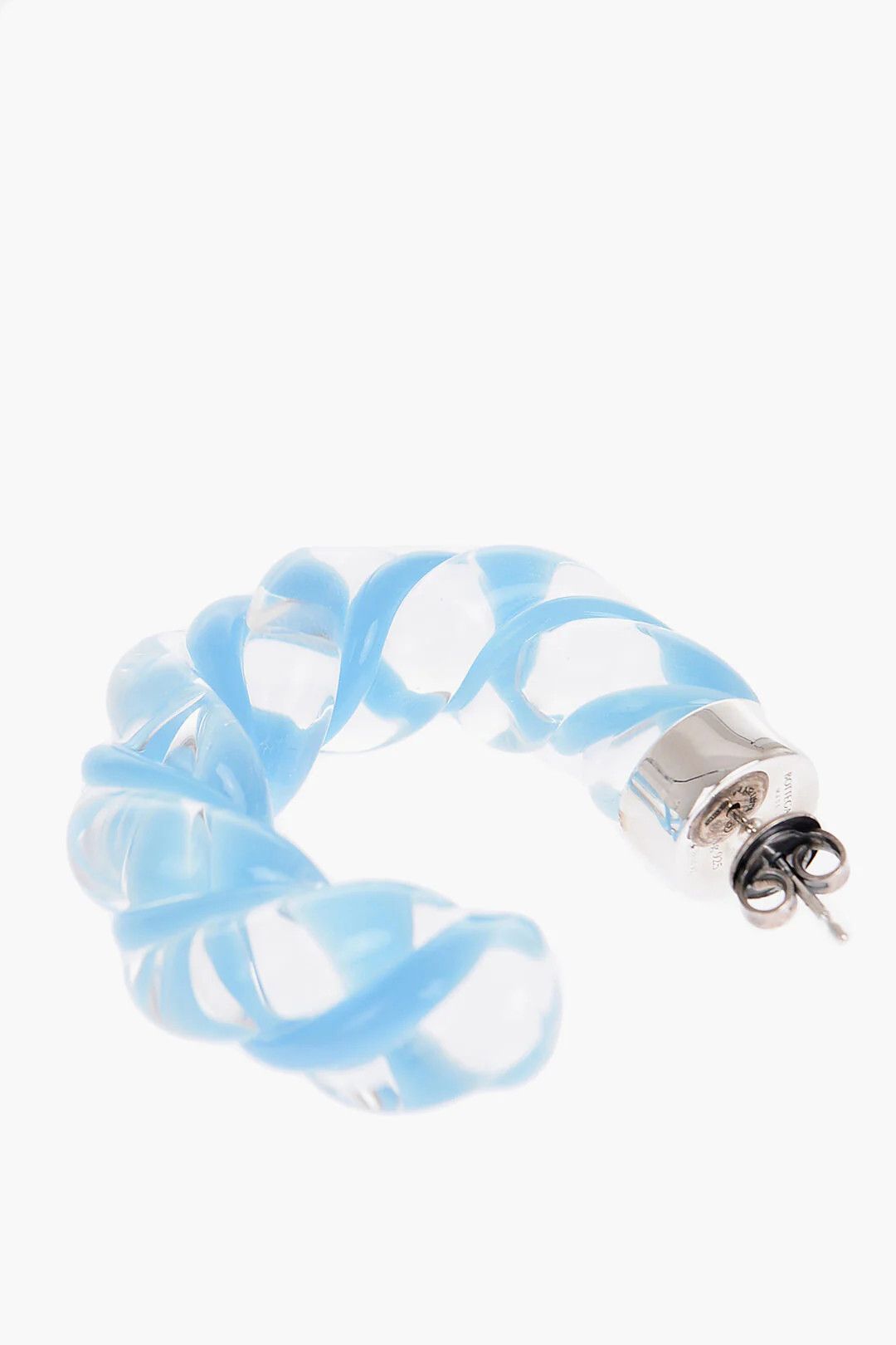 Bottega Veneta og1mm0426 Size: OS / Glass & Silver Earrings in Light Blue Size ONE SIZE - 2 Thumbnail