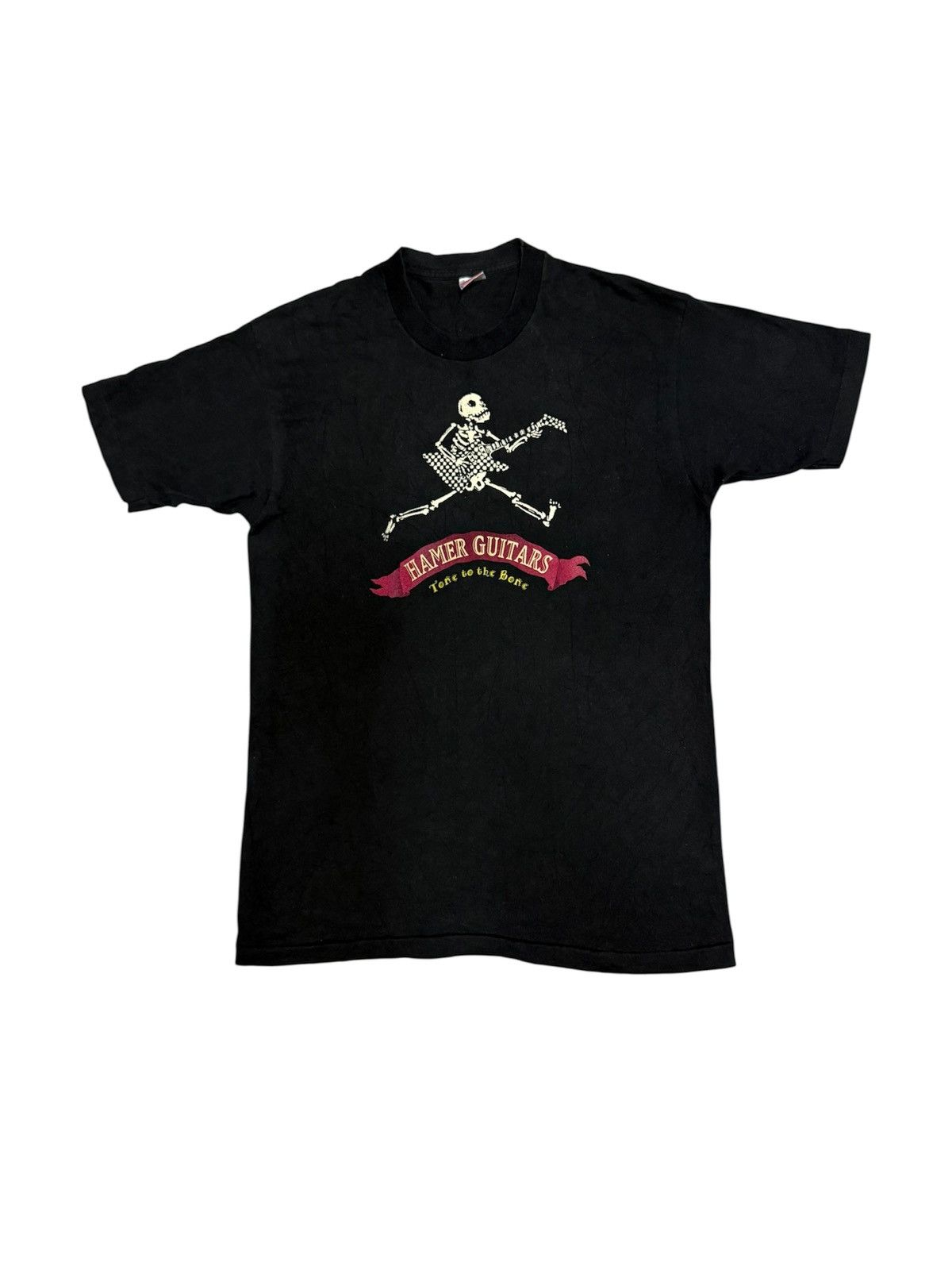 Vintage Vintage 90s HAMER GUITARS TONE TO THE BONE Tshirt Size US L / EU 52-54 / 3 - 1 Thumbnail