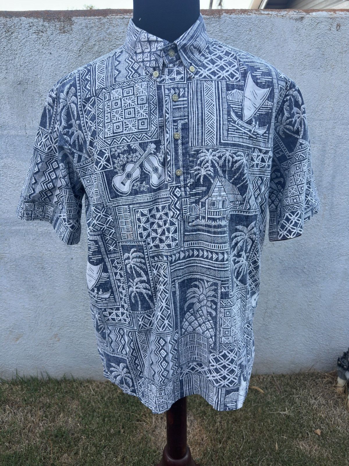 Reyn Spooner Reyn Spooner Blue "Oregon Duck" Hawaiian Print Men's L Size US L / EU 52-54 / 3 - 1 Thumbnail