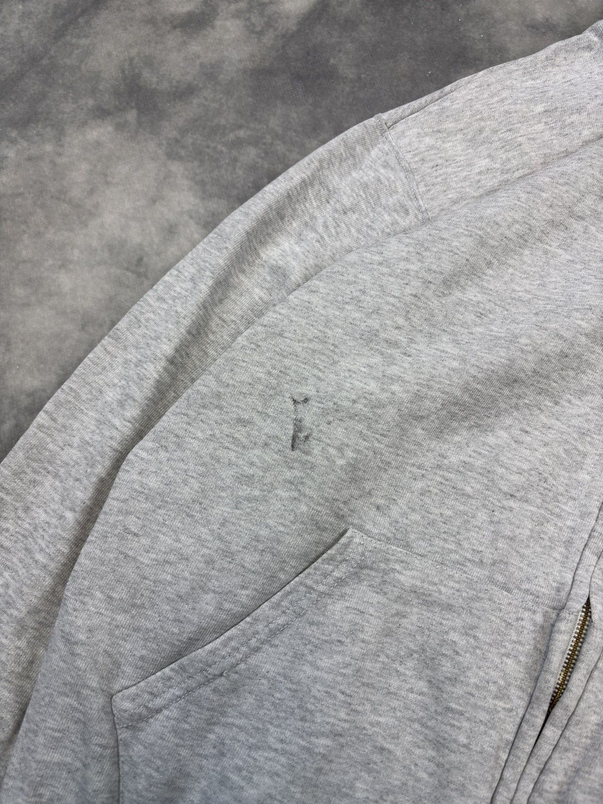 Fruit Of The Loom × Vintage 💎 90's Vintage FOTL Basic Blank Grey Boxy Hoodie Kanie West Size US L / EU 52-54 / 3 - 3 Thumbnail