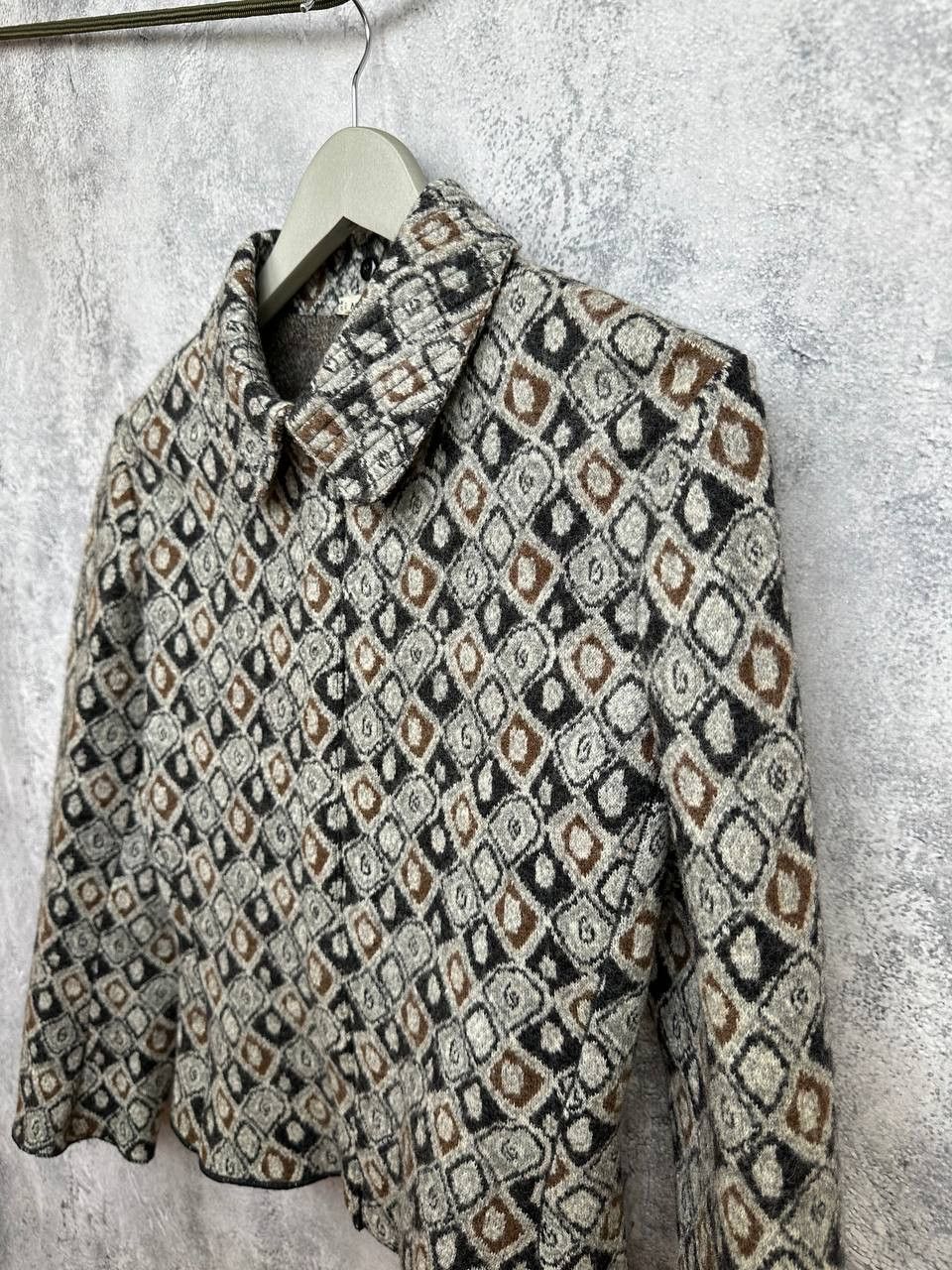Alaia Alaia Archive Y2K Jacquard Wool Geometric Crop Jacket Italy Size S / US 4 / IT 40 - 6 Thumbnail