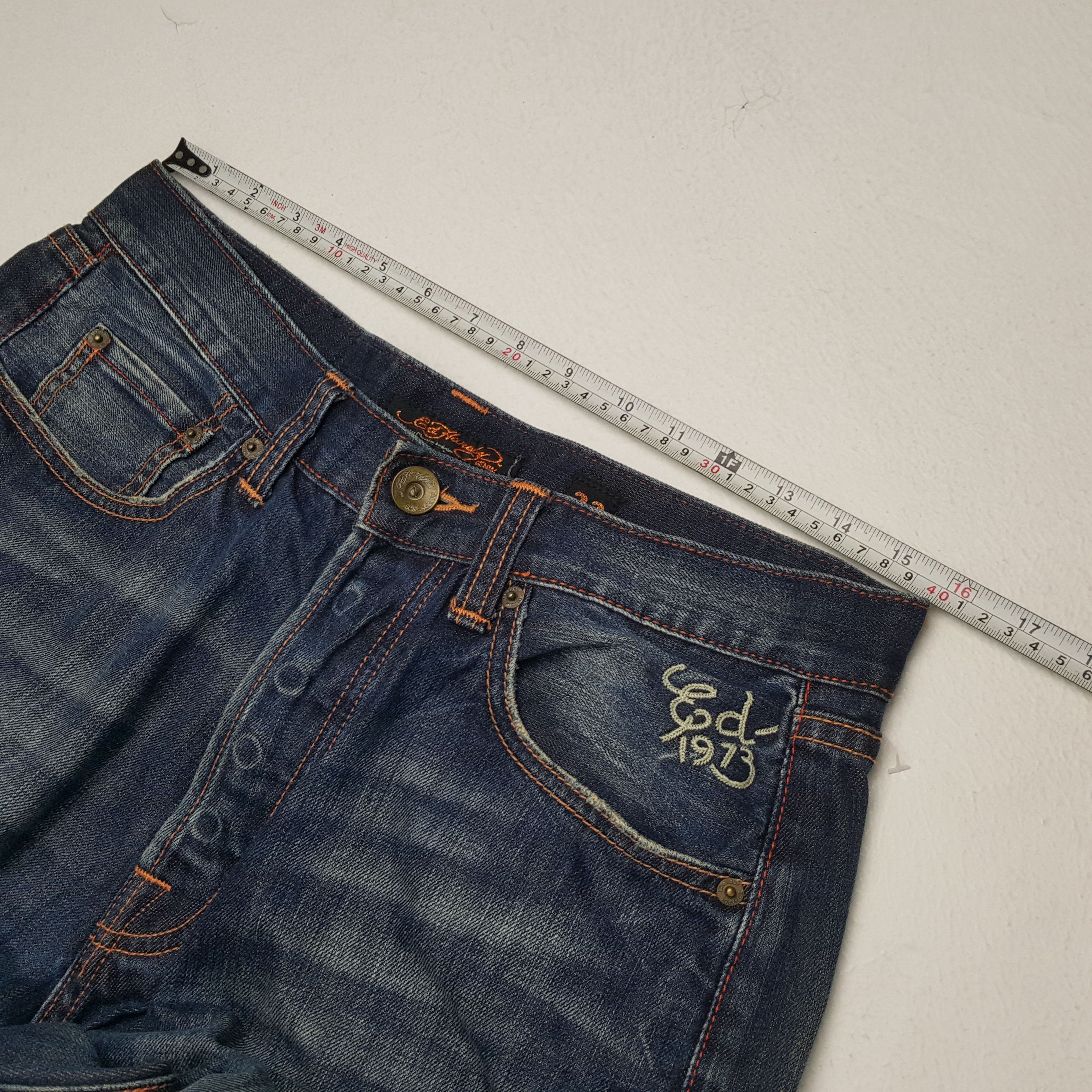 Christian Audigier × Ed Hardy × Vintage ED HARDY Rock Punk Streetwear Style Tiger Design Jeans Size US 31 - 7 Thumbnail