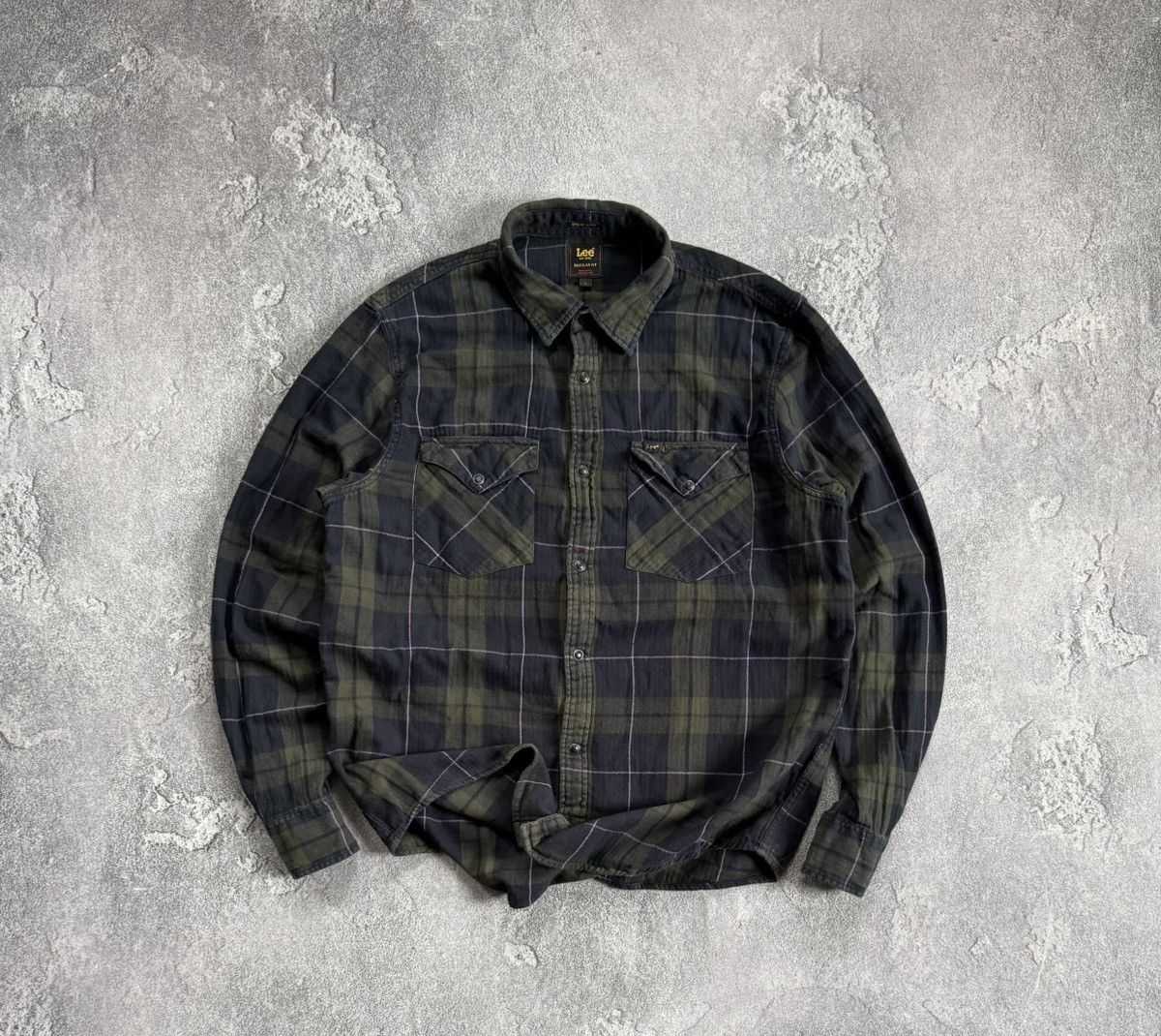 Flannel × Lee × Vintage Lee L flannel shirt button up checkered long sleeve Size US L / EU 52-54 / 3 - 1 Thumbnail