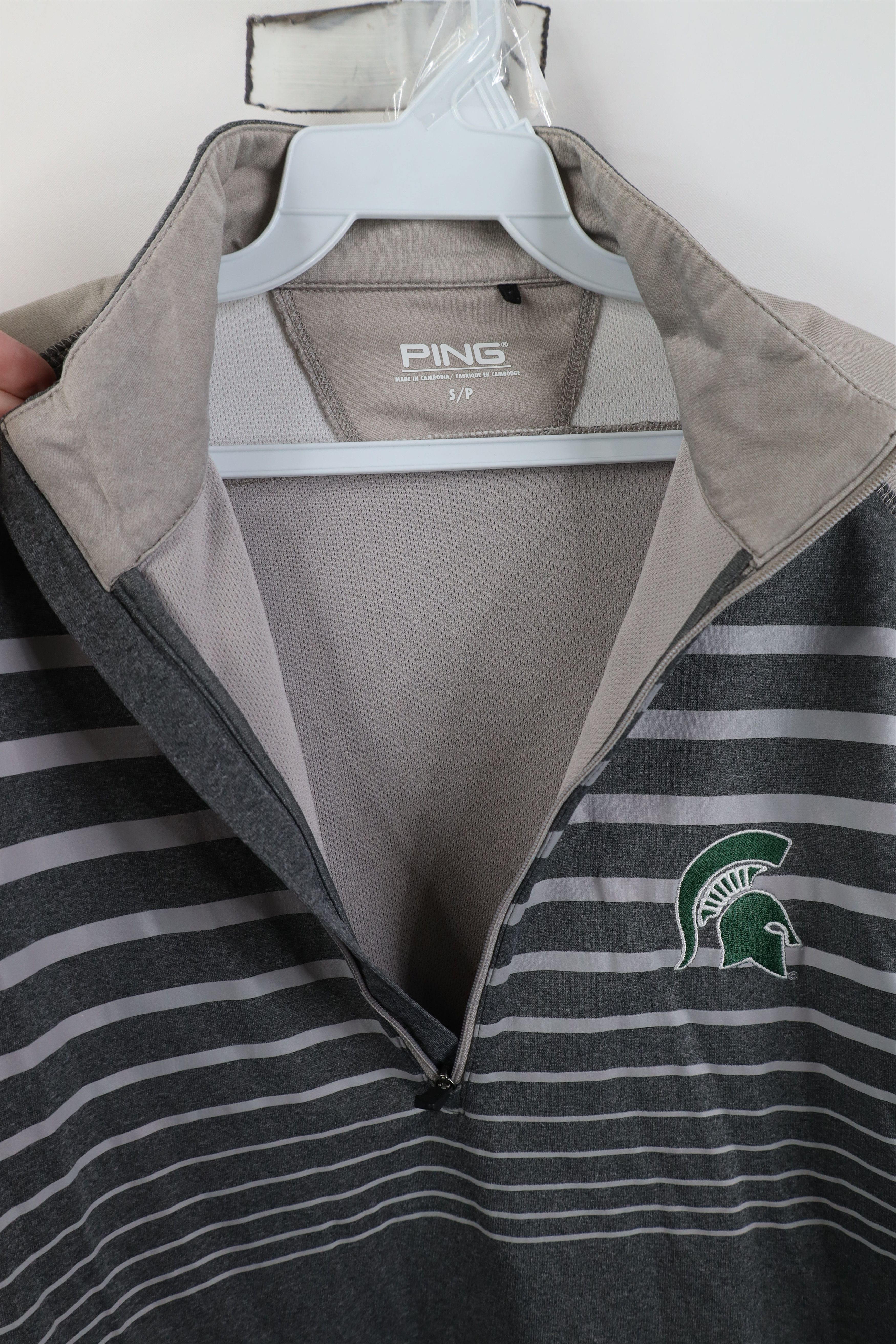 PING Ping Golf Michigan State University Half Zip Pullover Jacket Size US S / EU 44-46 / 1 - 9 Thumbnail