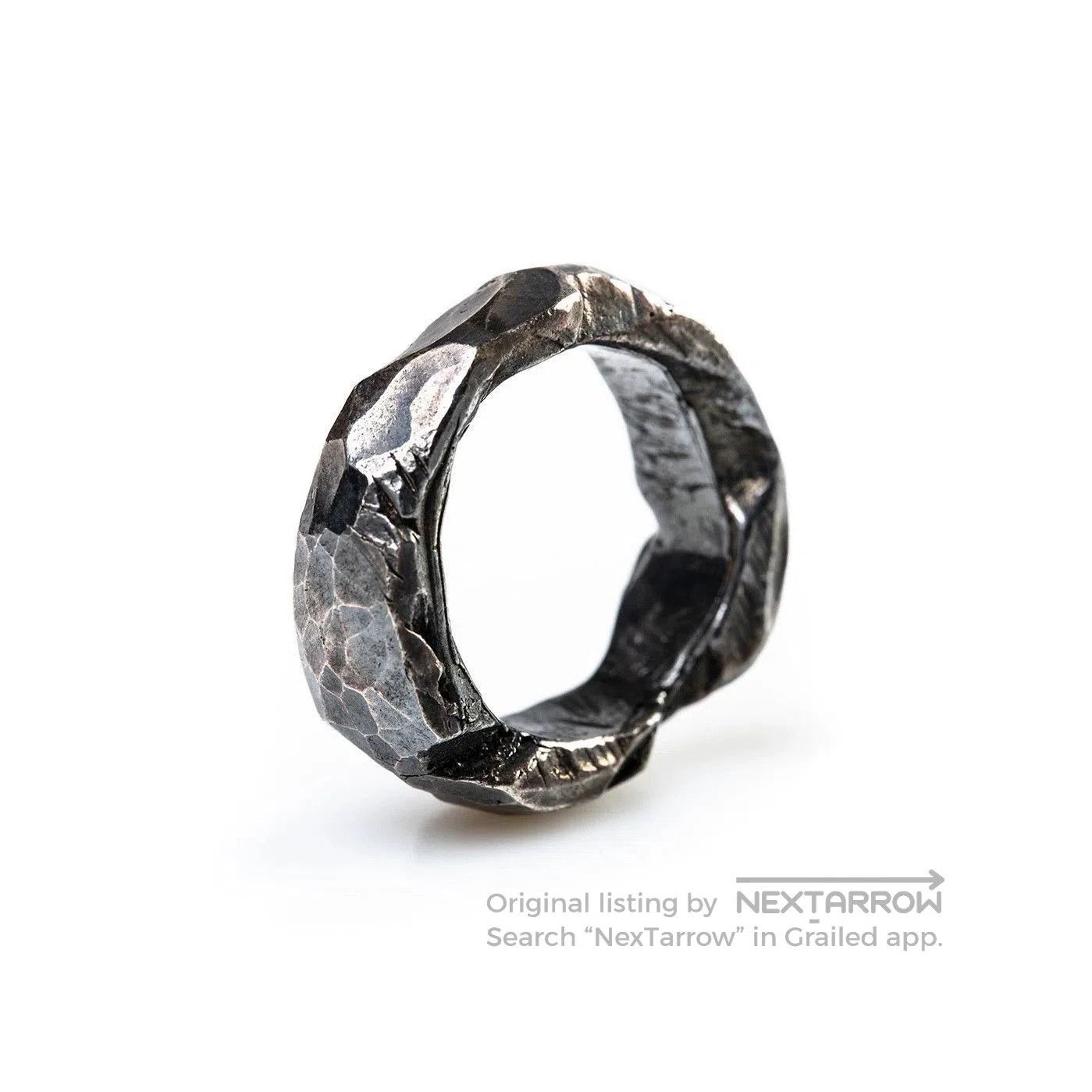 Chin Teo Textured Silver Ring. Size ONE SIZE - 1 Thumbnail
