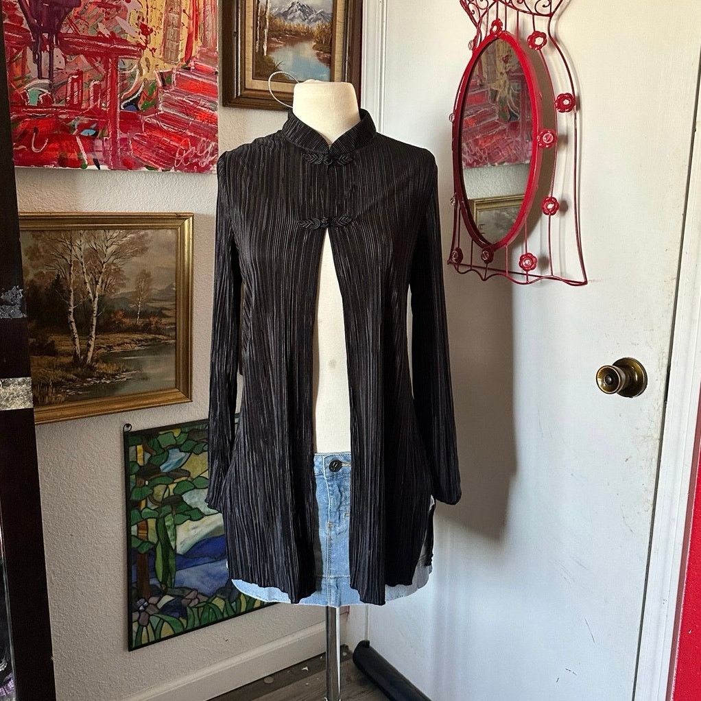 Other travel smith black ribbed long sleeve cardigan cover jacket Size M / US 6-8 / IT 42-44 - 1 Thumbnail
