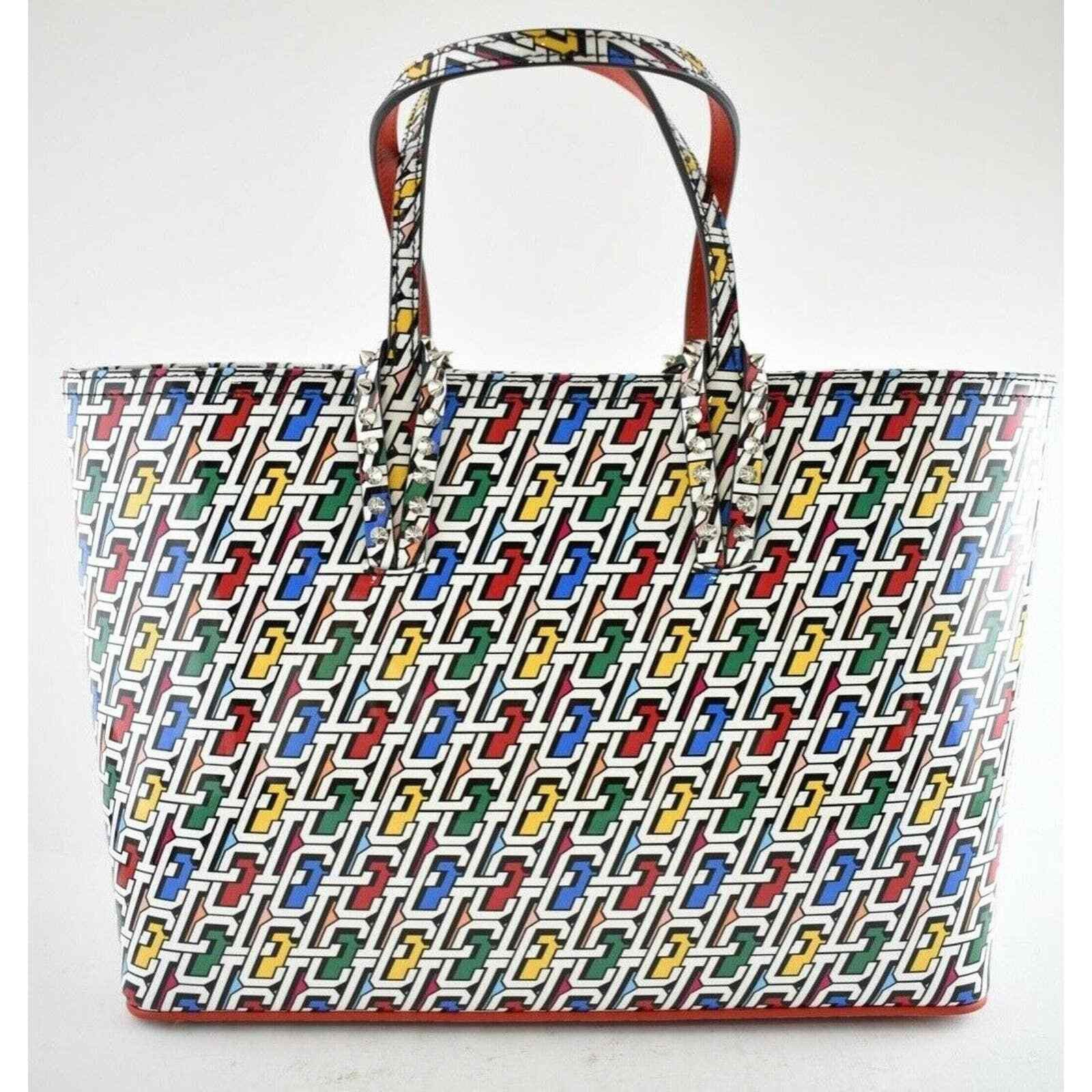 Christian Louboutin Christian Louboutin 3D Logo Leather Red Tote Shoulder Bag Size ONE SIZE - 7 Thumbnail