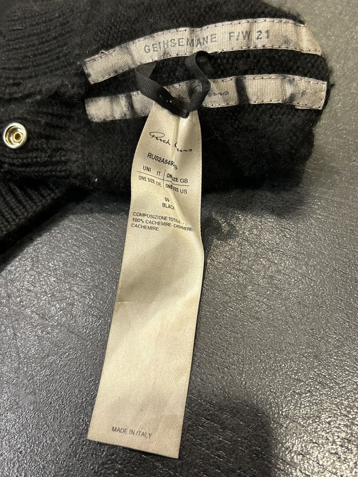 Rick Owens Rick Owens Cashmere Gloves Size ONE SIZE - 4 Thumbnail
