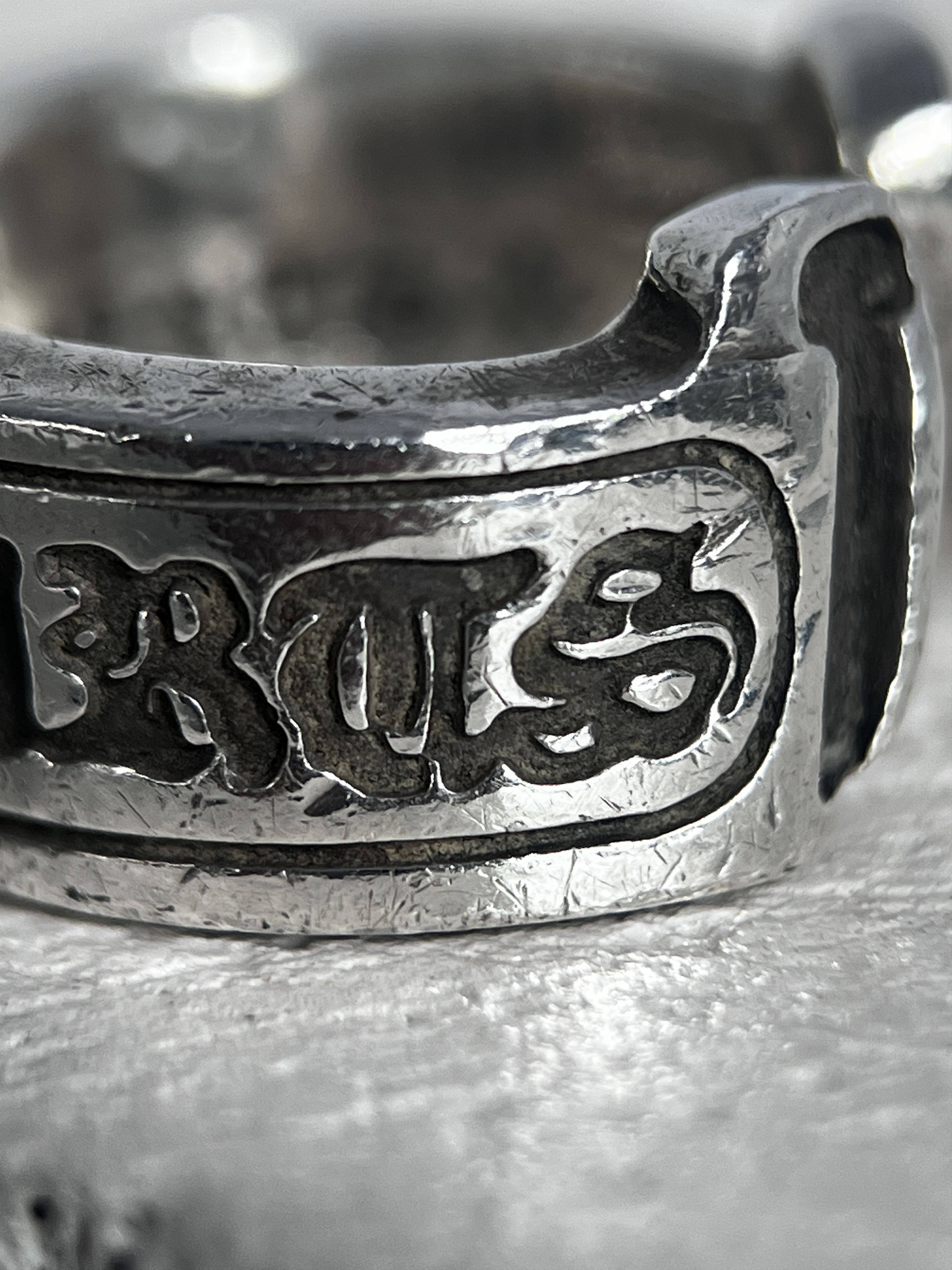 Chrome Hearts Chrome Hearts Scroll Band Ring 925 Sterling Silver Size 7.5 Size ONE SIZE - 8 Thumbnail