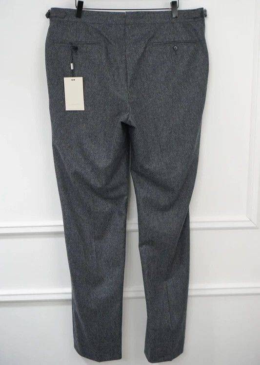 Suitsupply Men Suitsupply Brescia Trousers Flannel Wool Grey Size US44 Size 44R - 2 Thumbnail