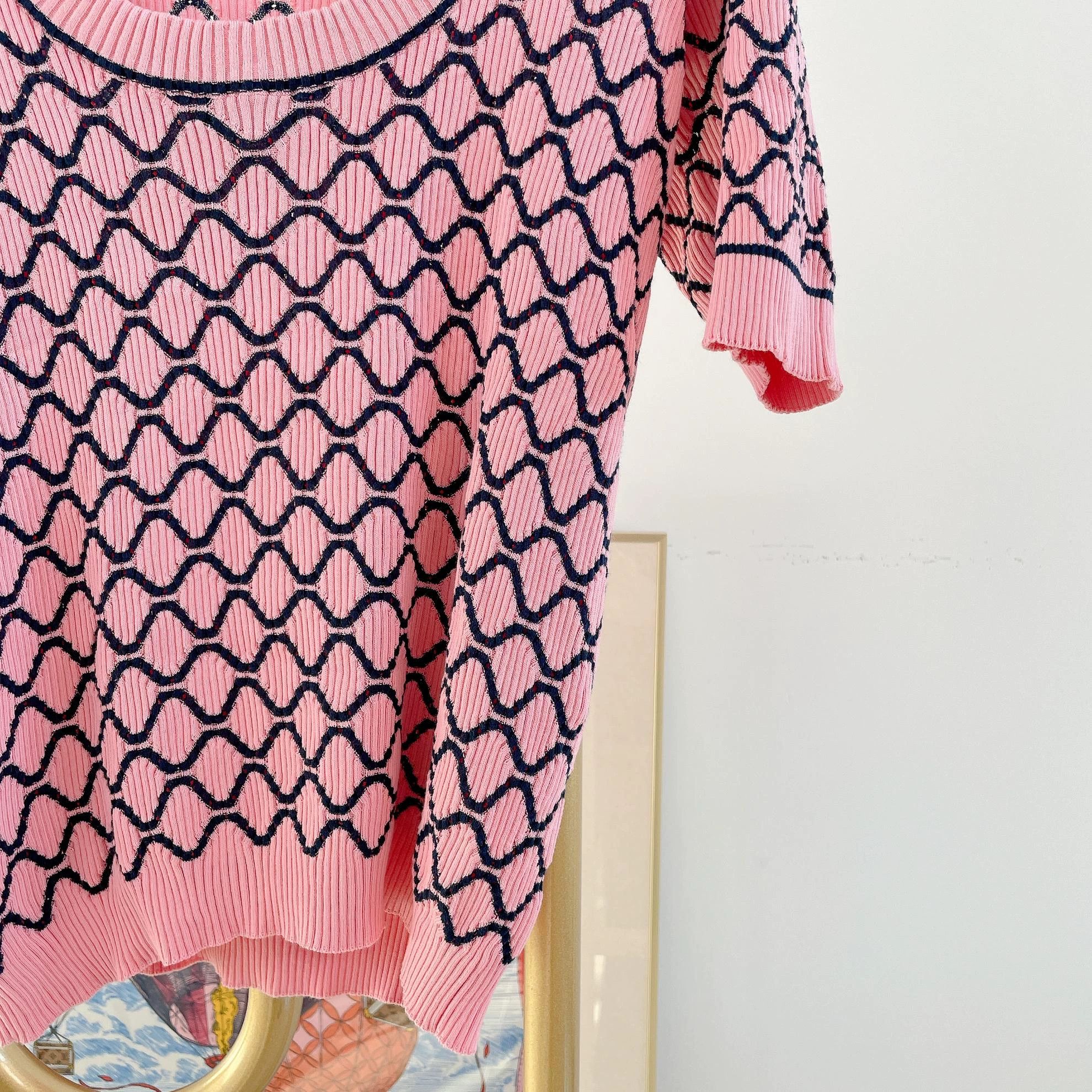 Chanel Chanel Pink Quilted Knit Top 38 2022 Size S / US 4 / IT 40 - 6 Thumbnail