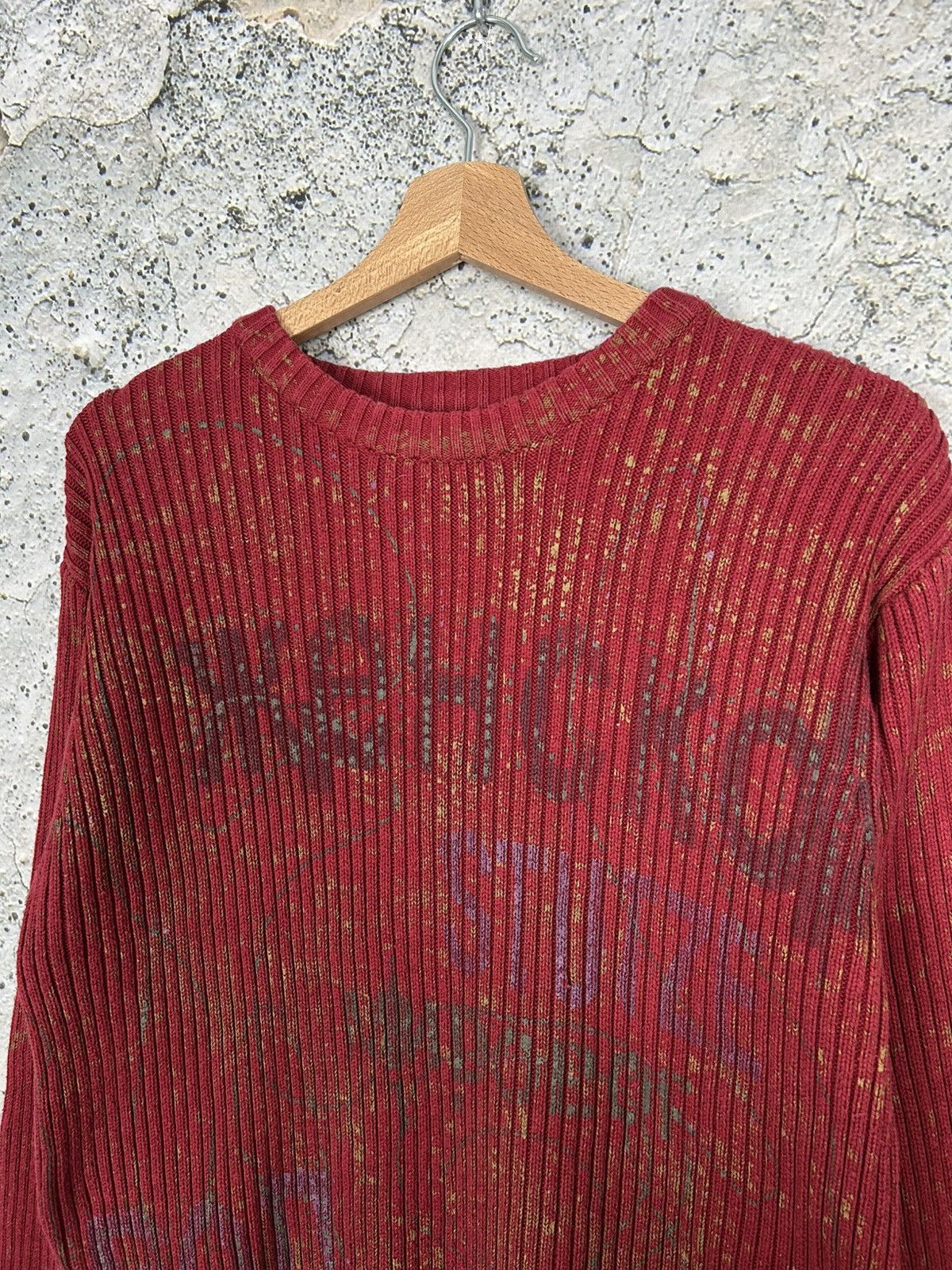 Vintage Avant Garde Japan Style Sweater Blend Stripe Knit Size US L / EU 52-54 / 3 - 3 Thumbnail