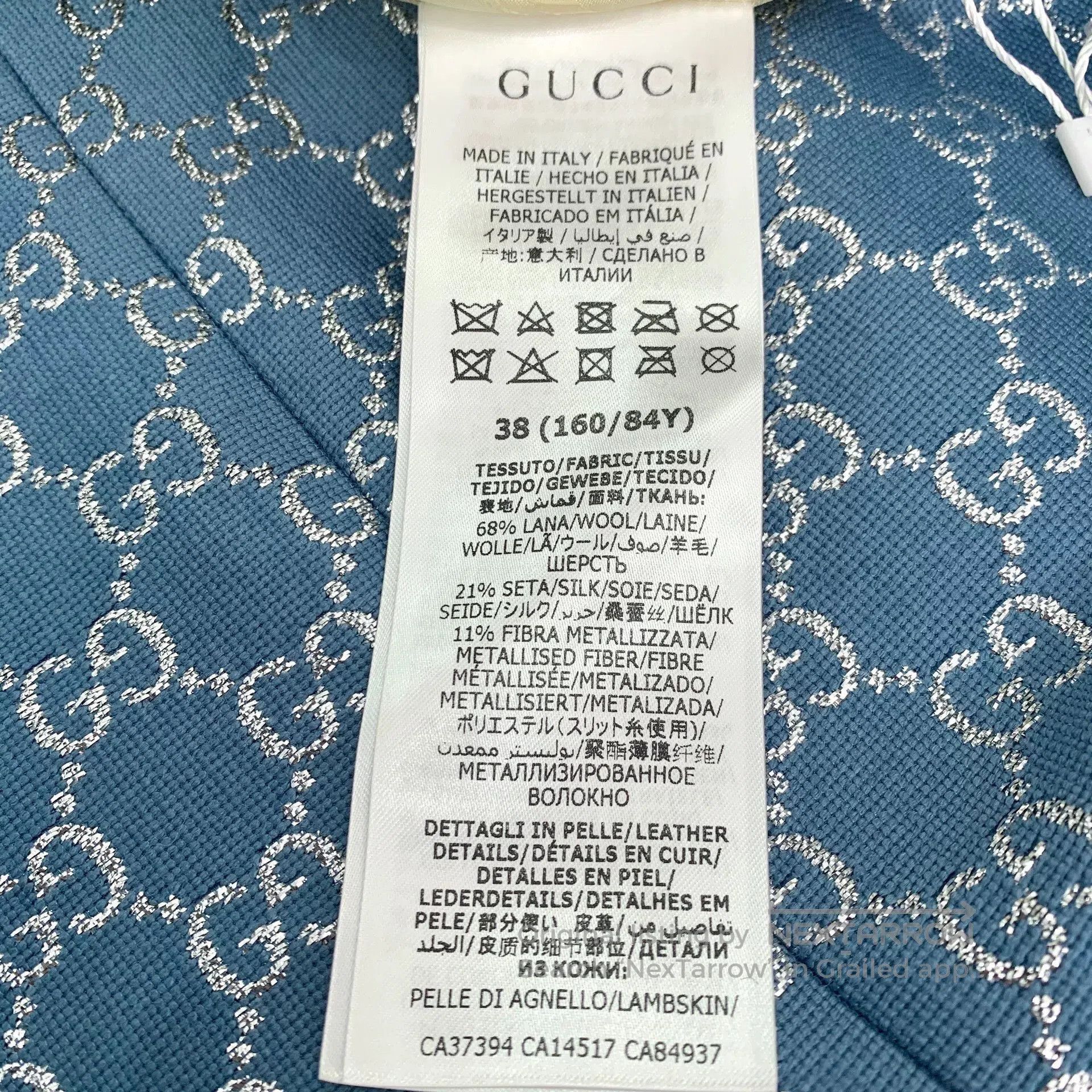 Gucci Gucci Blue Logo Print Short. Size US XS / EU 42 / 0 - 6 Thumbnail