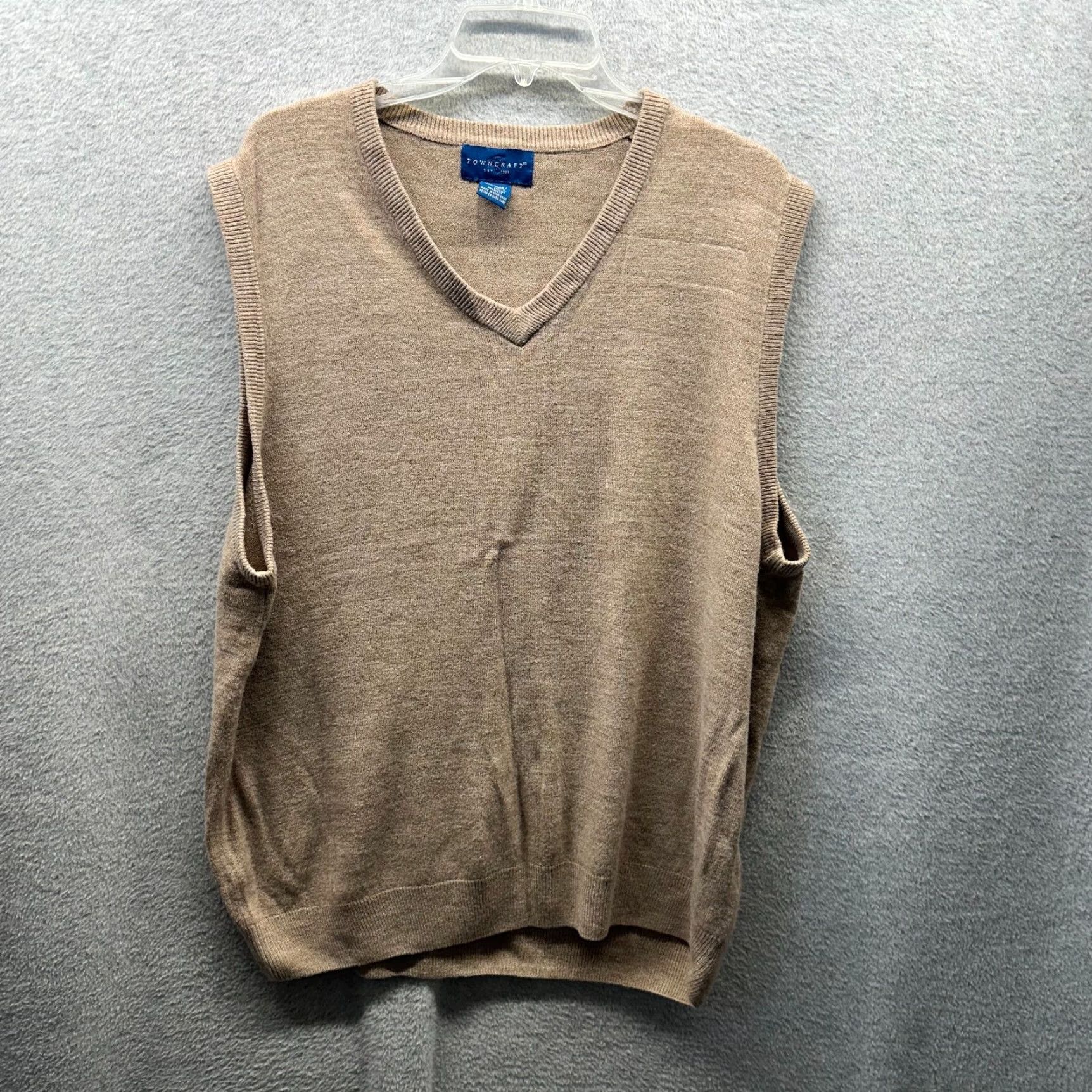 Sears VINTAGE Sears Sweater Vest Adult XL Brown Knit 80s Towncraft Mens Size US XL / EU 56 / 4 - 2 Thumbnail