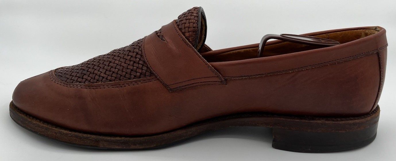 Allen Edmonds Allen Edmonds LEYLAND Chili Brown Leather Penny Loafers 10D Size US 10 / EU 43 - 5 Thumbnail