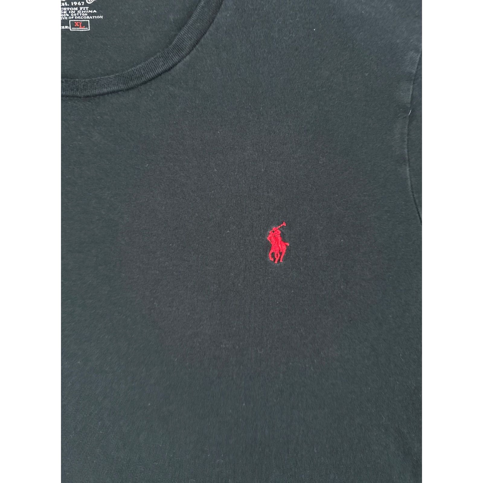 Ralph Lauren Polo Ralph Lauren Shirt Adult Extra Large Black Custom Fit Crew Neck Cotton READ Size US XL / EU 56 / 4 - 6 Thumbnail