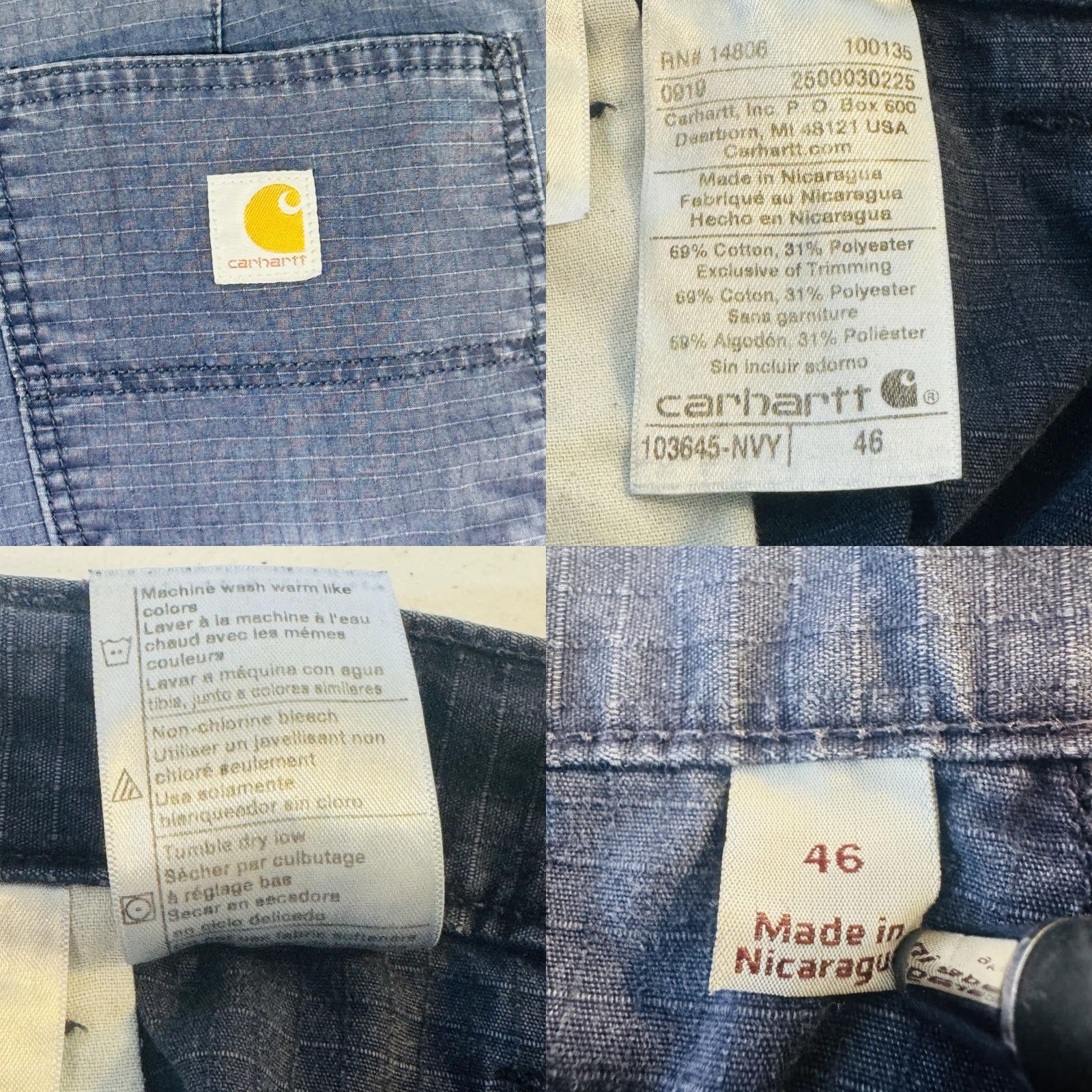 Carhartt Carhartt Shorts Mens 46 Blue Cargo Relaxed Fit 8 Inseam Canvas Pockets Size US 30 / EU 46 - 8 Thumbnail