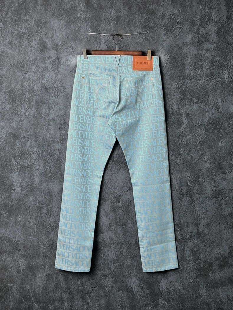 Versace Versace Blue full print jeans Size US 31 - 2 Thumbnail