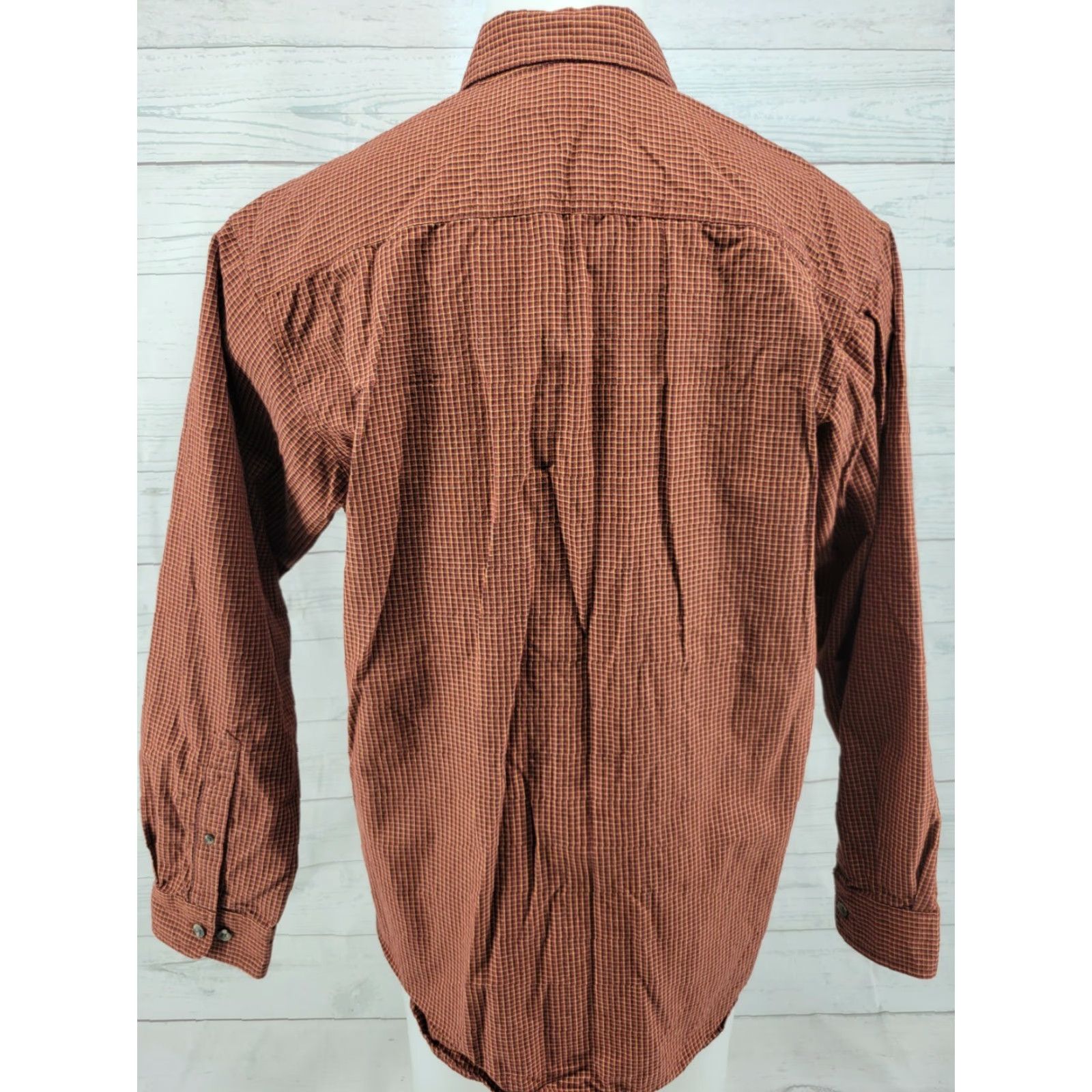 Vintage Columbia Button-Front Long Sleeve Shirt Mens Size Large Brown Orange Pattern Size US L / EU 52-54 / 3 - 6 Thumbnail