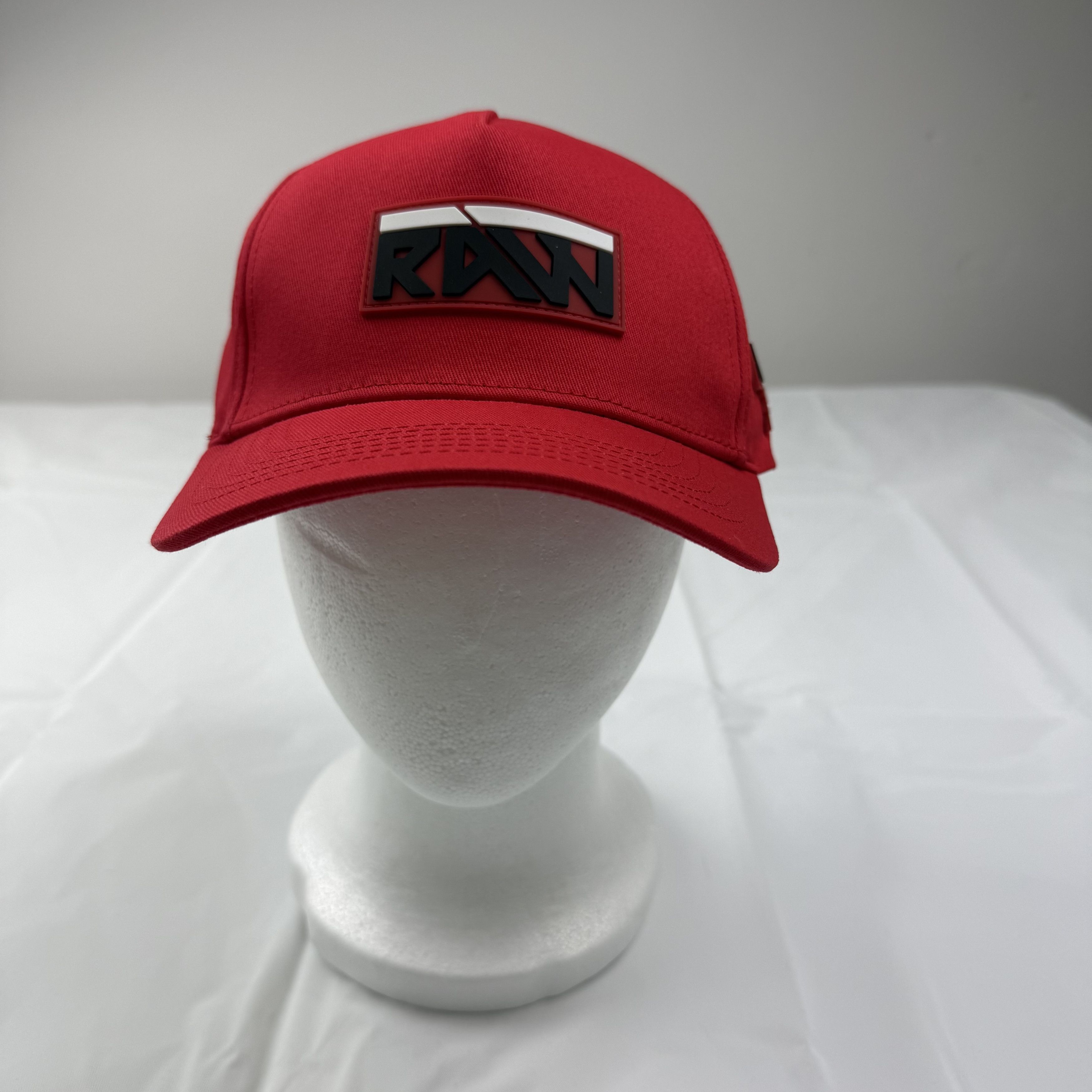 Other Rawgear Mens Red Snapback Hat RAW Cotton Cap Adjustable Size ONE SIZE - 1 Thumbnail