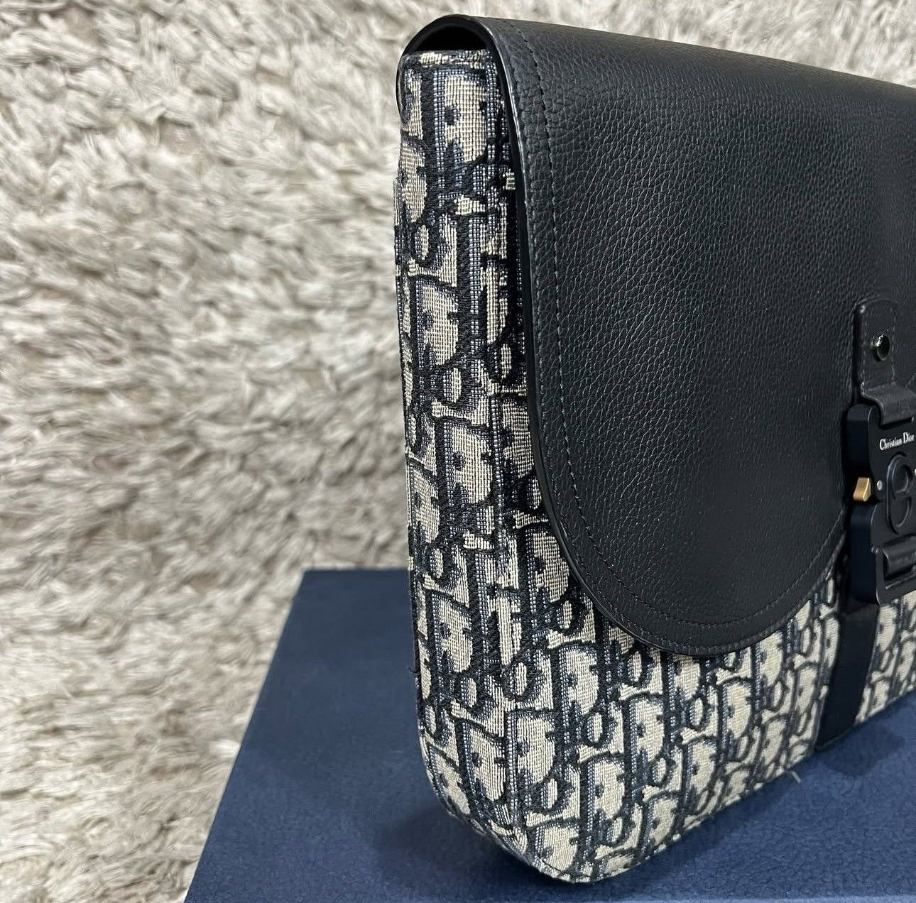Dior Dior Saddle A4 Pouch Beige & Black Oblique Jacquard Fullset Size ONE SIZE - 11 Thumbnail